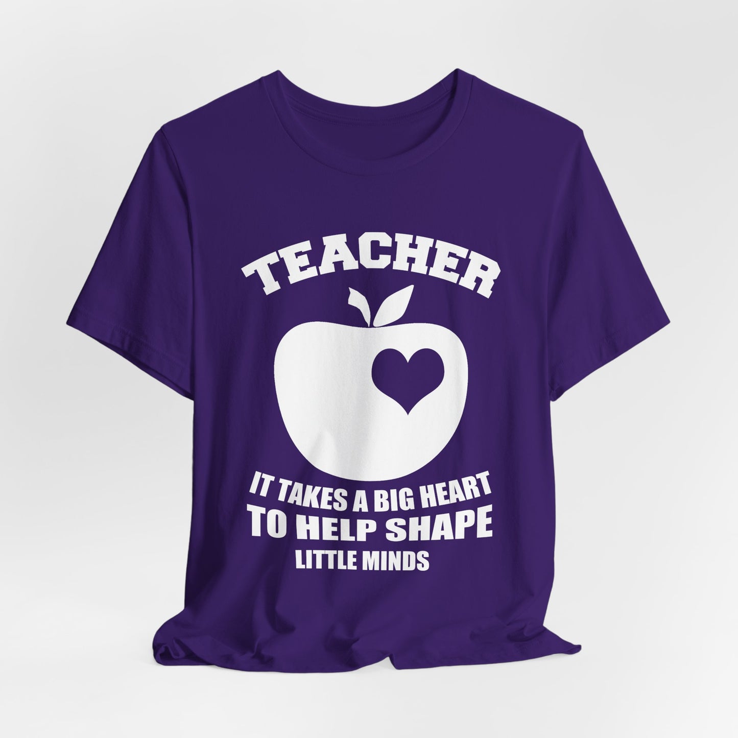 Teacher: It Takes A Big Heart To Help Shape Little Minds - Unisex Jersey Short Sleeve Tee - 13392