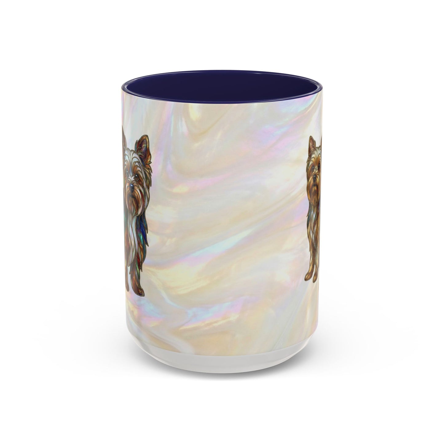 Yorkie Accent Coffee Mug – Stained Glass Design 11/15oz - 14653