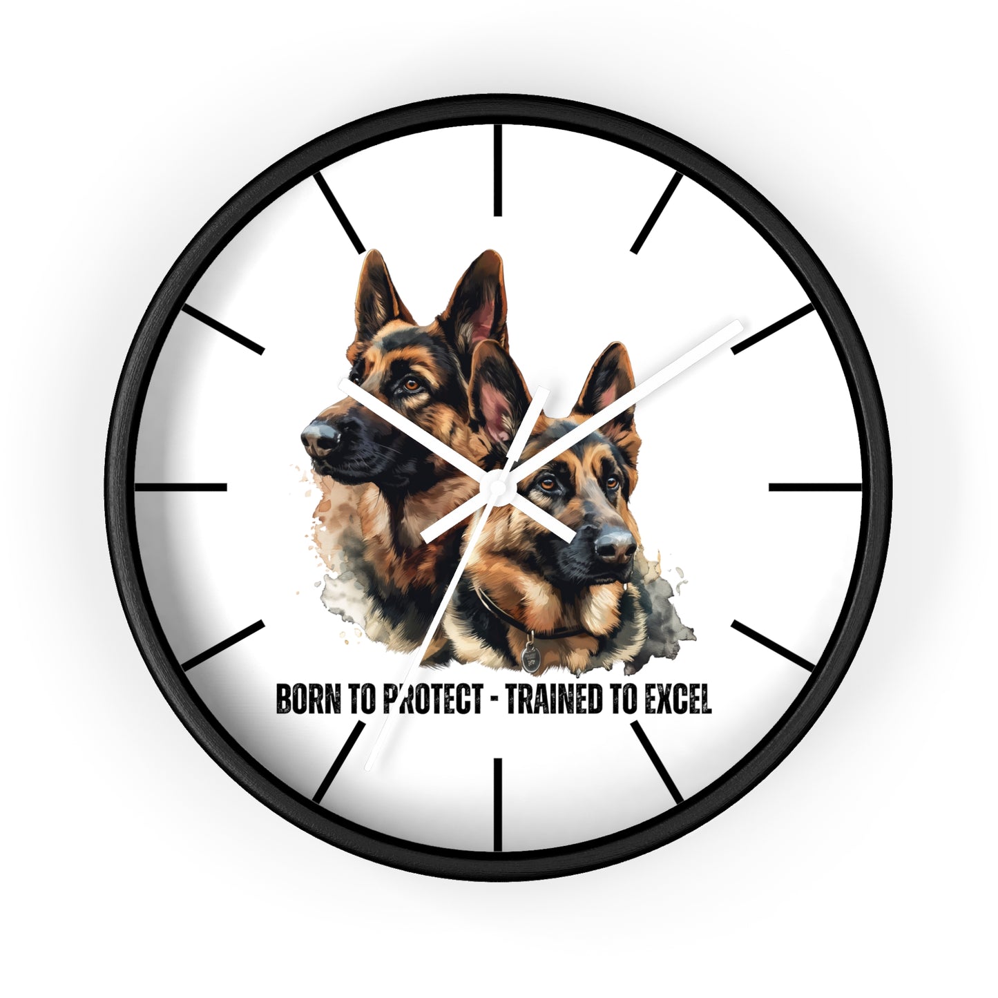 German Shepherds: Born to Protect - Wall Clock - 10513