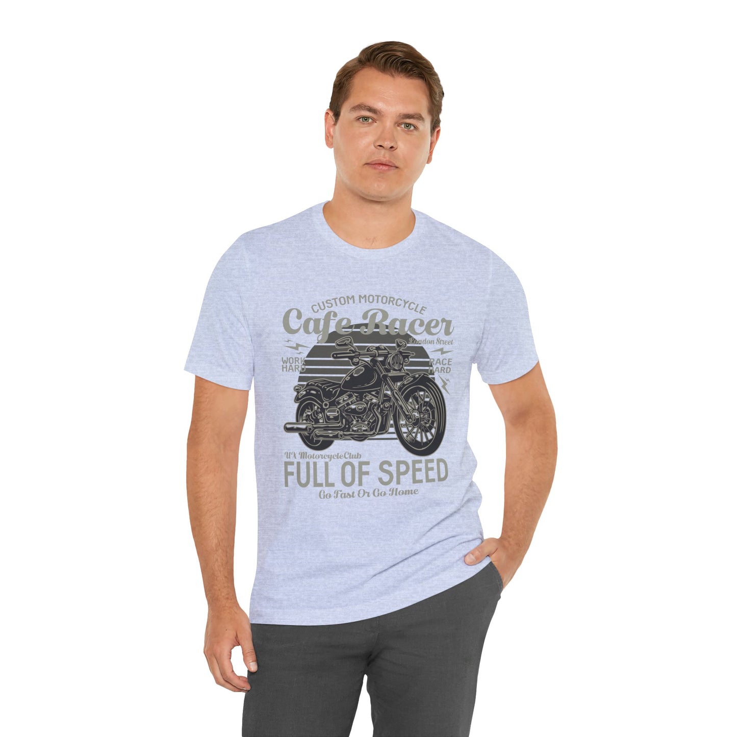 Custom Motorcycle, Cafe Racer - Unisex Jersey Short Sleeve Tee