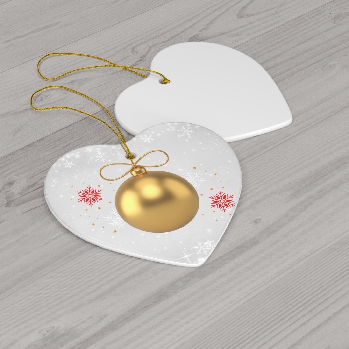 Gleaming Gold - Ceramic Ornament, 4 Shapes