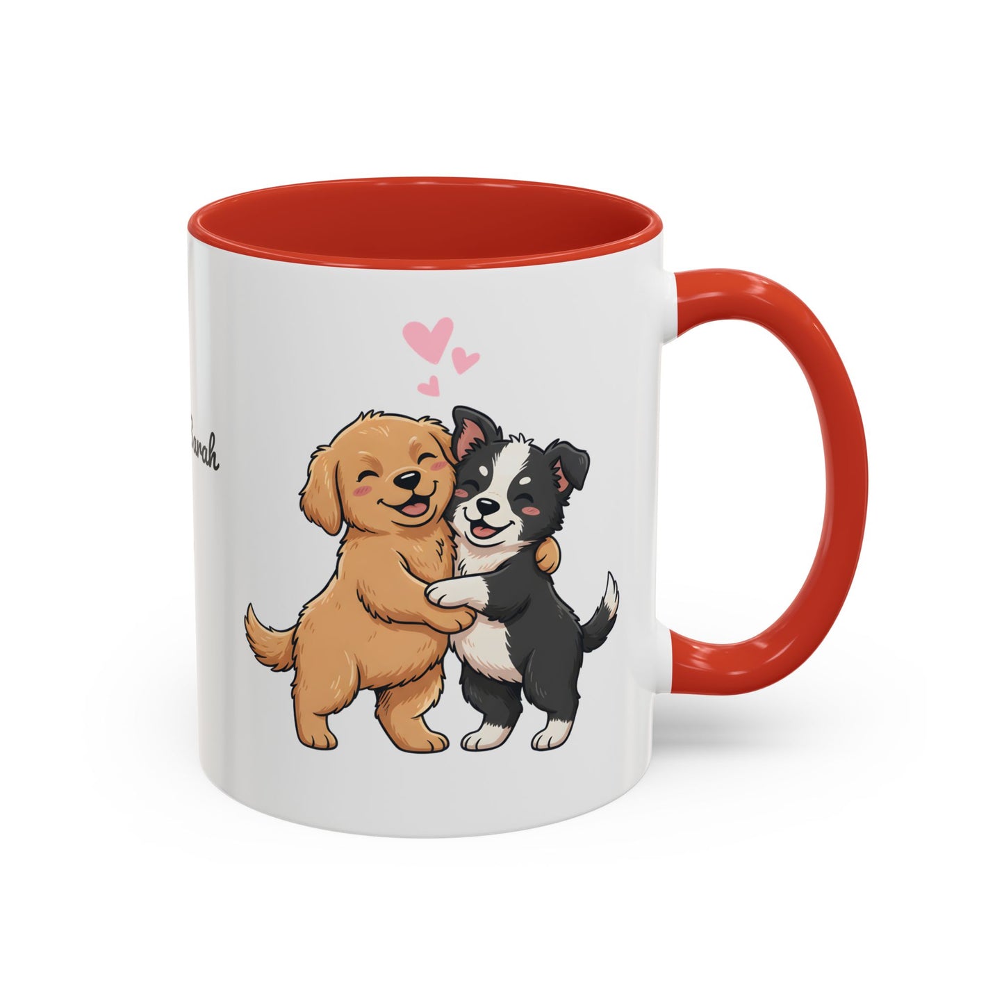 Cute Dogs Personalized Mug — Custom Names & Established Date | Couple Valentine Gift (11oz / 15oz) - 14753