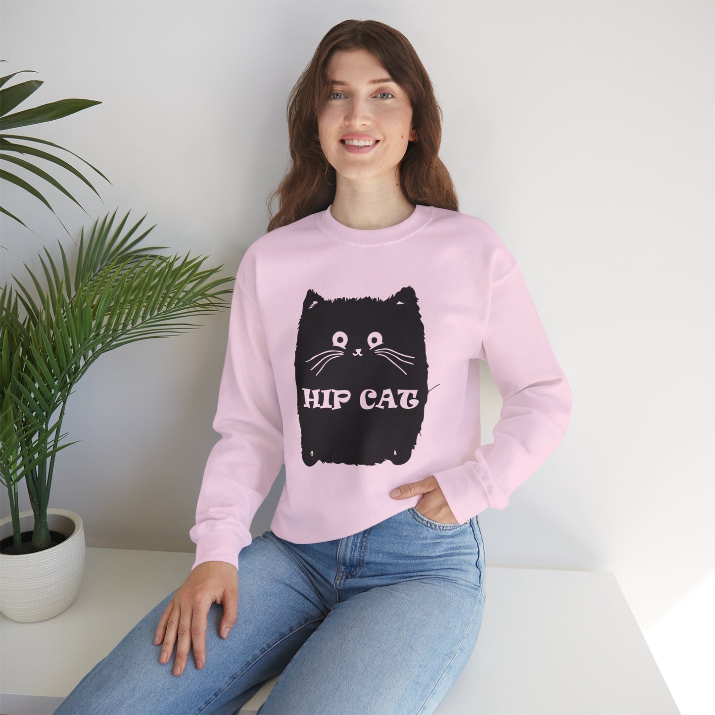 Hip Cat - Unisex Heavy Blend™ Crewneck Sweatshirt