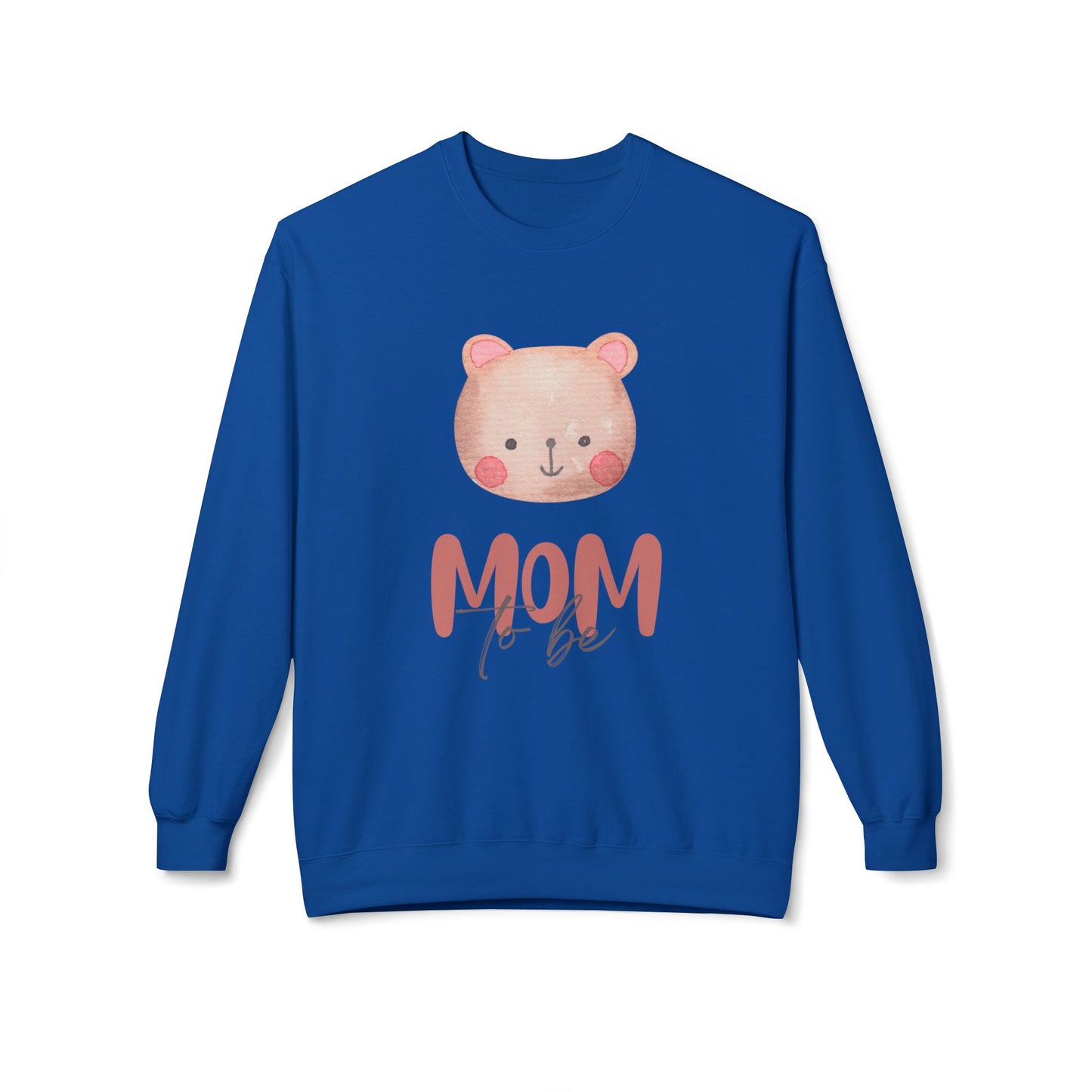 Mom To Be Bear Sweatshirt | Unisex Midweight Fleece Crewneck - 11840