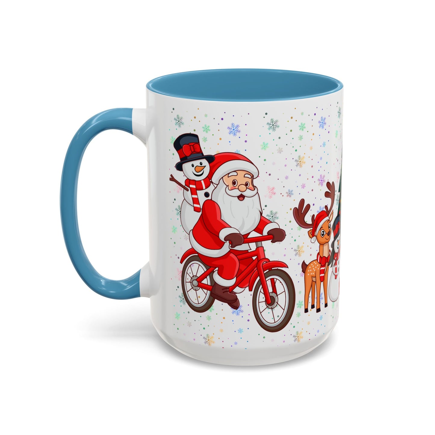 Christmas Party, Santa, Snowman & Reindeer - Accent Coffee Mug (11, 15oz) - 10429