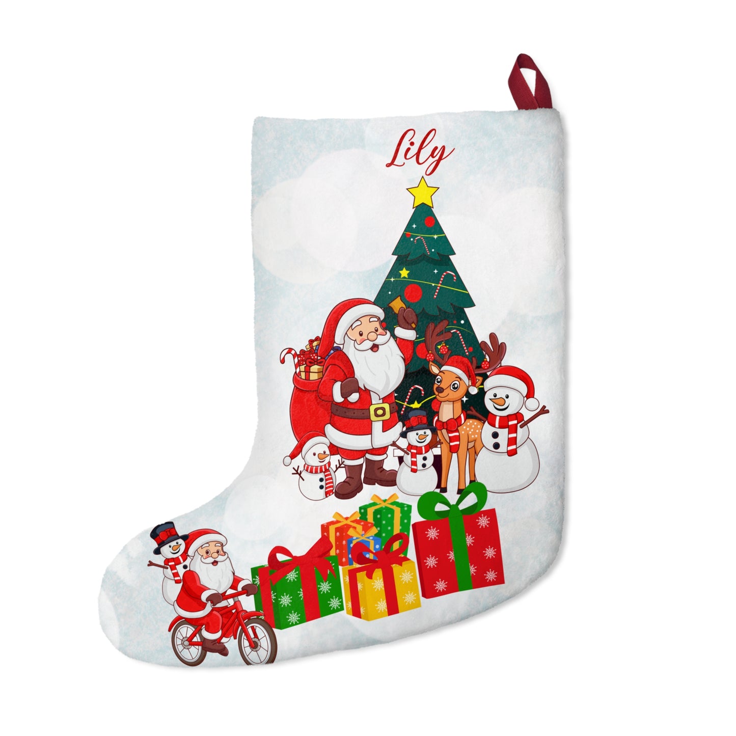 Lily, Santa's Party, Customizable - Christmas Stockings - 10437