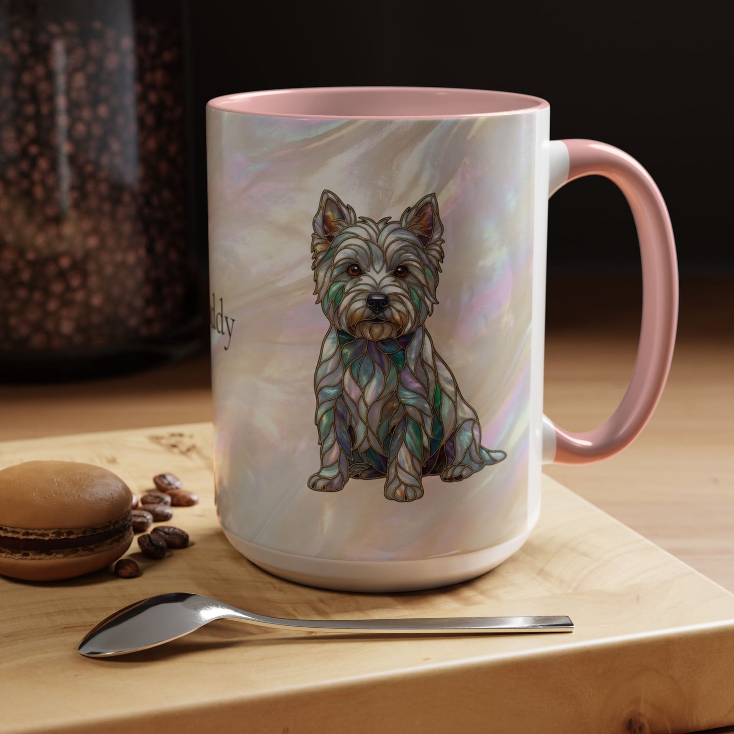 Westie Accent Coffee Mug – Stained Glass Design 11/15oz - 14650