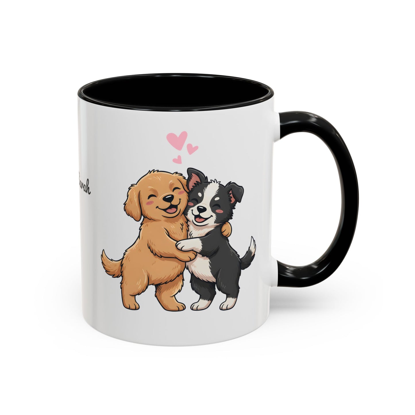 Cute Dogs Personalized Mug — Custom Names & Established Date | Couple Valentine Gift (11oz / 15oz) - 14753