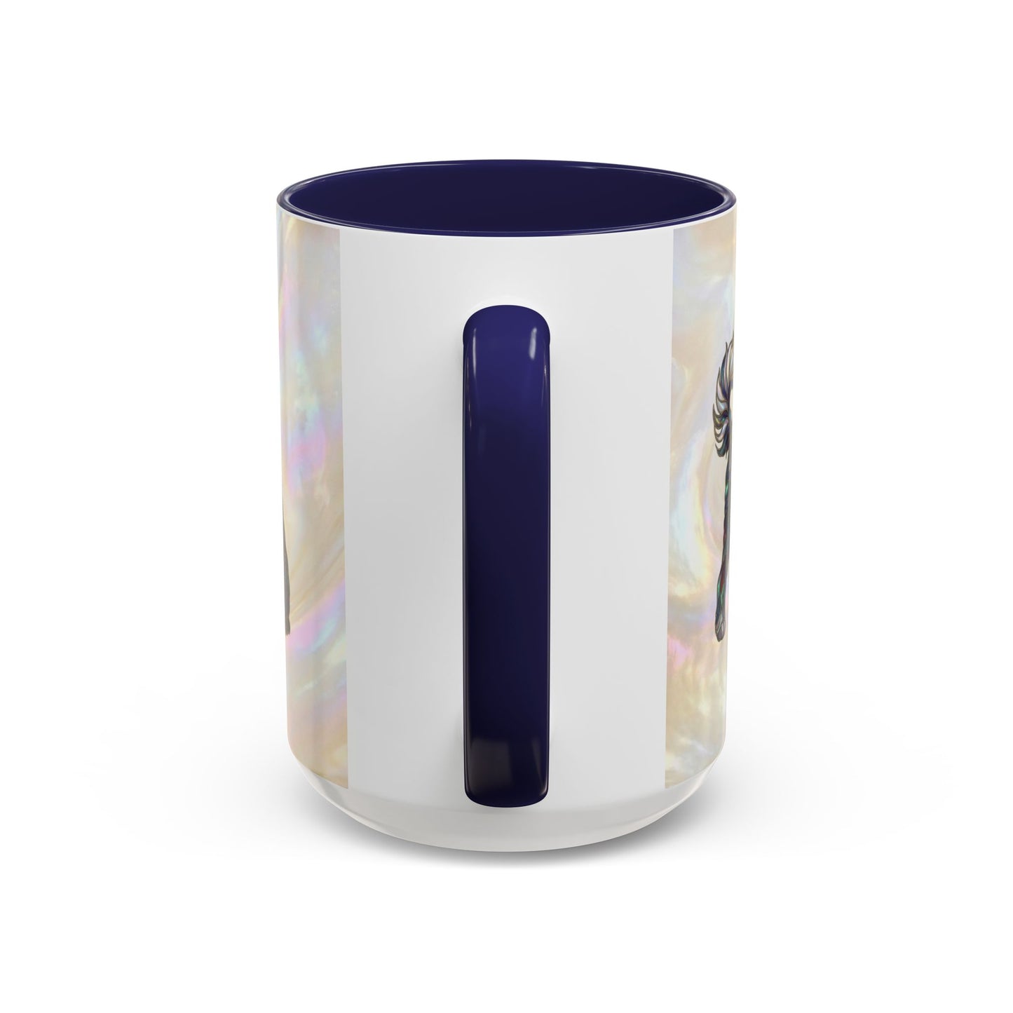 Portuguese Water Dog Accent Coffee Mug — Stained Glass Design (11/15oz) - 14655