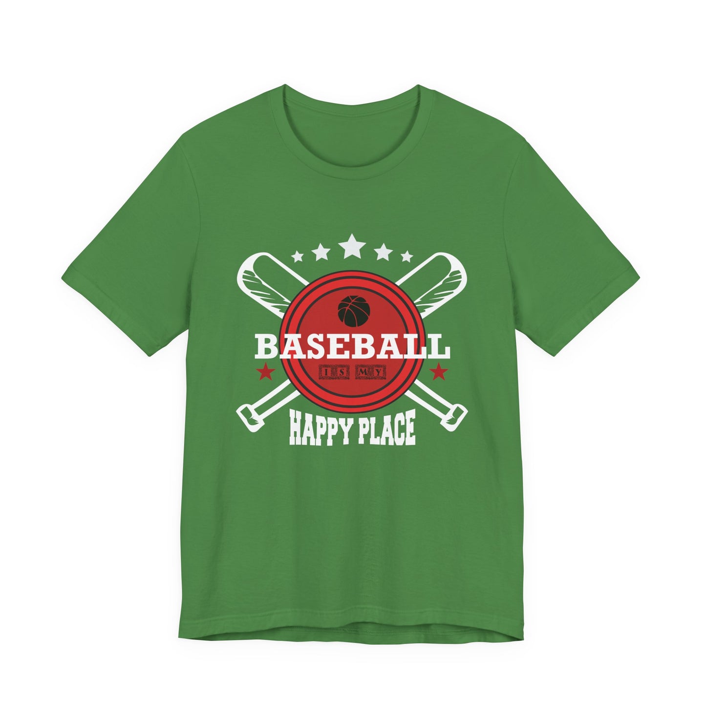Baseball: Happy Place - Unisex Jersey Short Sleeve Tee - 13912
