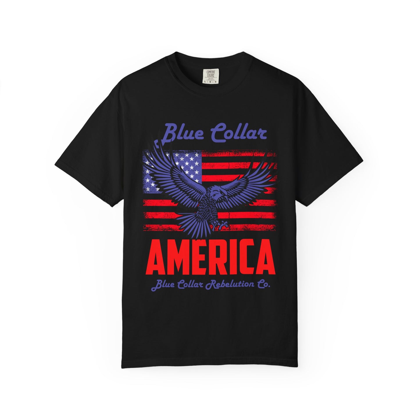 Unisex American Eagle Graphic Tee - Perfect for Patriotic Events, Casual Wear, 4th of July Gatherings, Gifts for Blue Collar Workers - 13695
