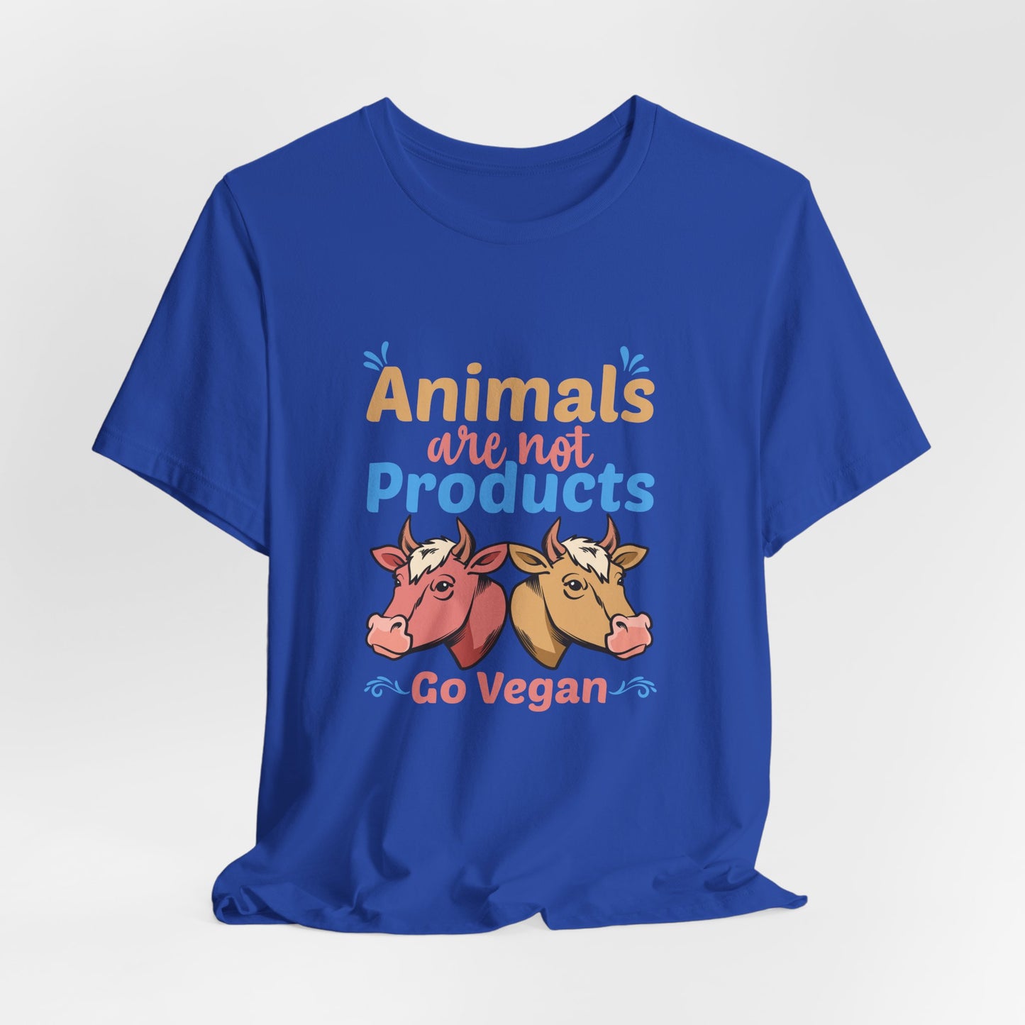Vegan: Animals Are Not Products, Go Vegan - Unisex Jersey Short Sleeve Tee - 12353