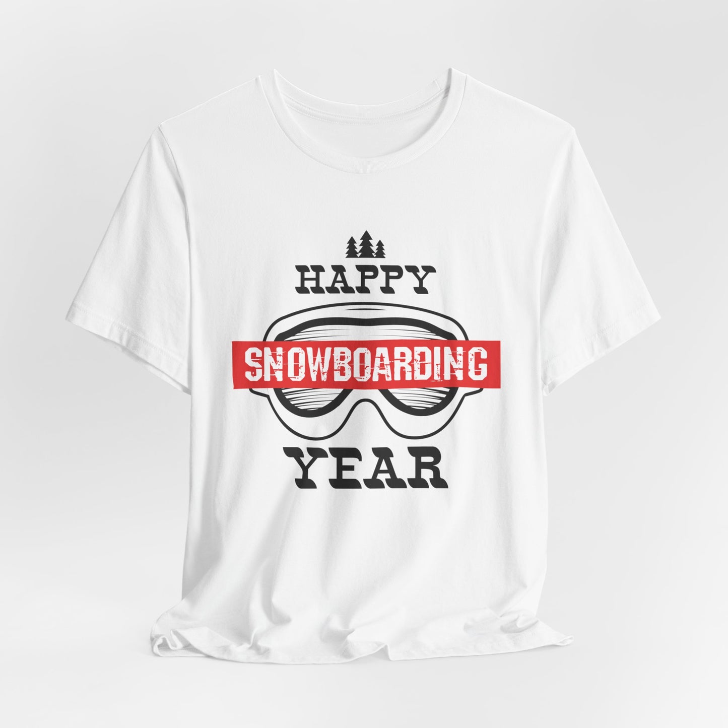 Christmas: Happy Snowboarding Year - Unisex Jersey Short Sleeve Tee