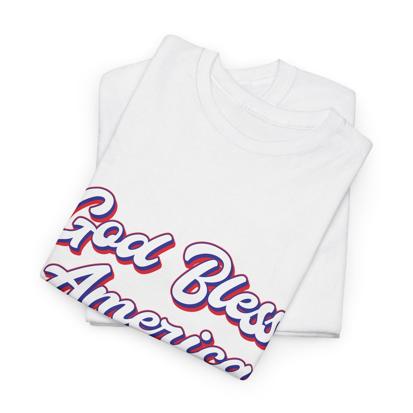 God Bless America Unisex Heavy Cotton Tee | Patriotic Shirt, American Pride Apparel, 4th of July Outfit, Gift for Veterans, Summer - 13655