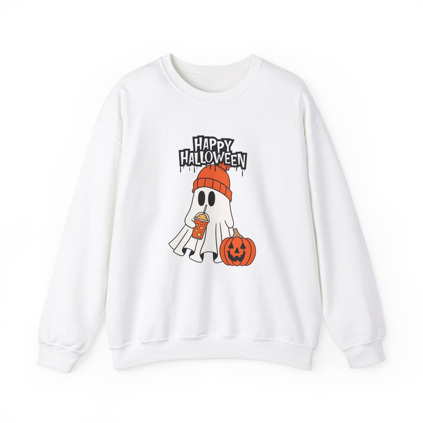 Happy Halloween, Ghost - Unisex Heavy Blend™ Crewneck Sweatshirt