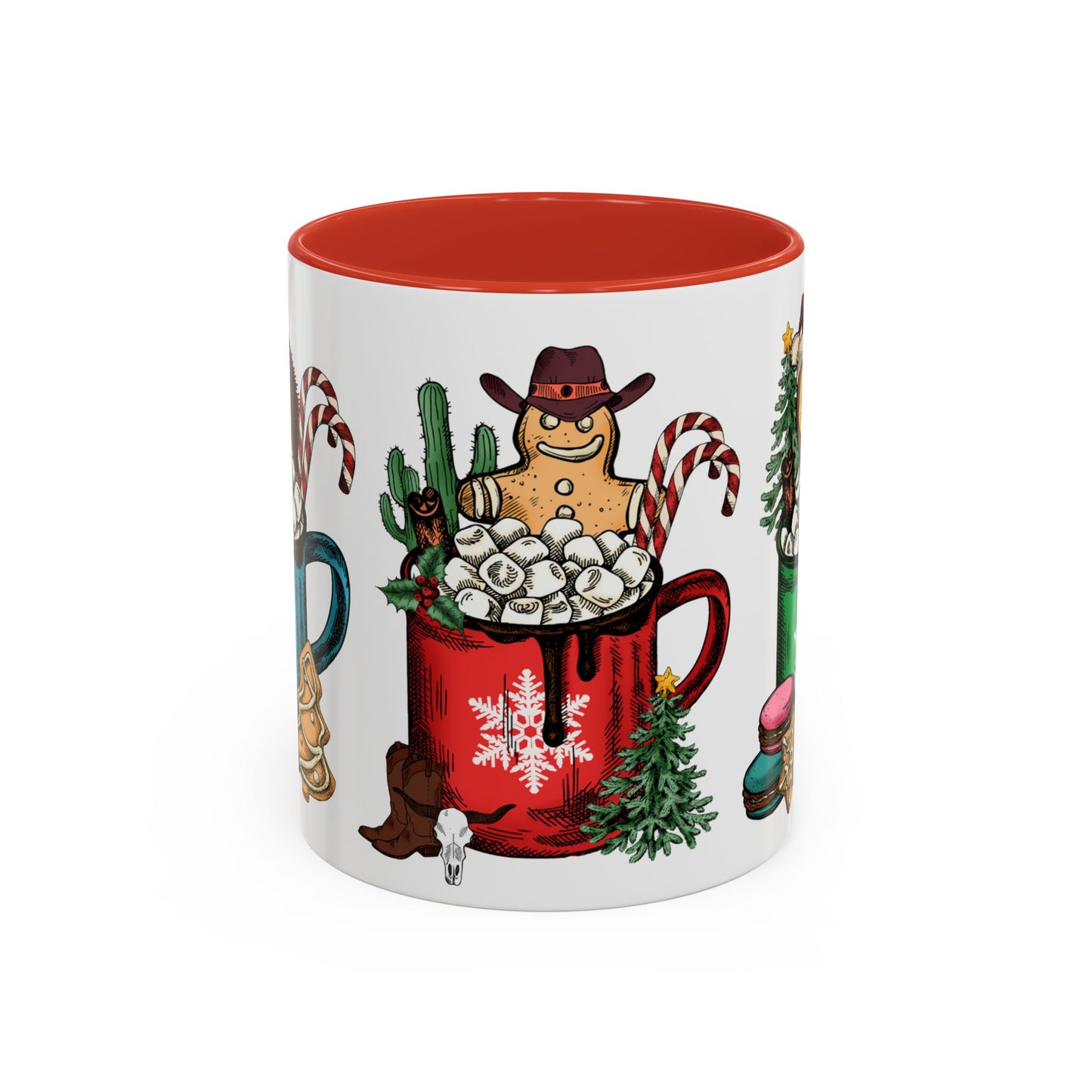 Christmas Marshmallow Mugs with Animals - Accent Coffee Mug (11, 15oz) - 10306