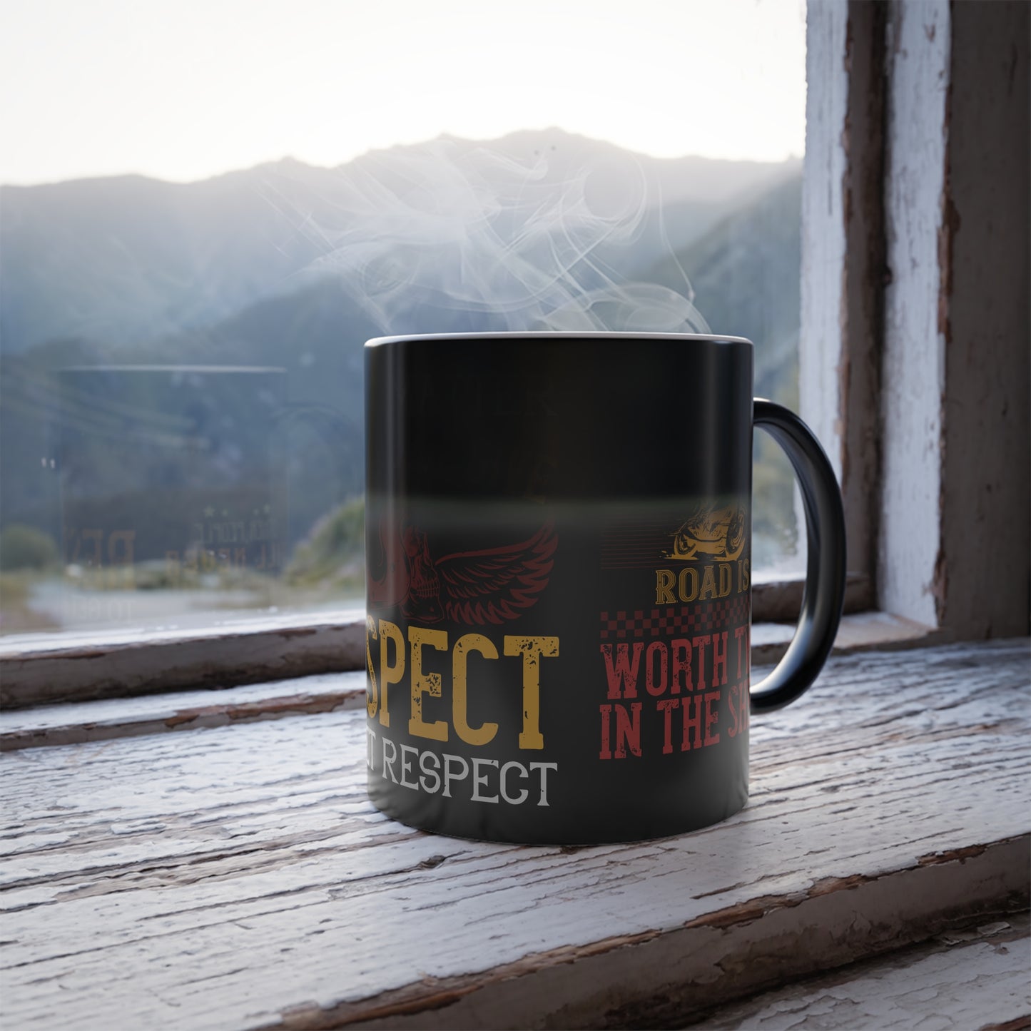 Doesn’t Matter What You Ride, Give Respect to Get Respect - Color Morphing Mug, 11oz