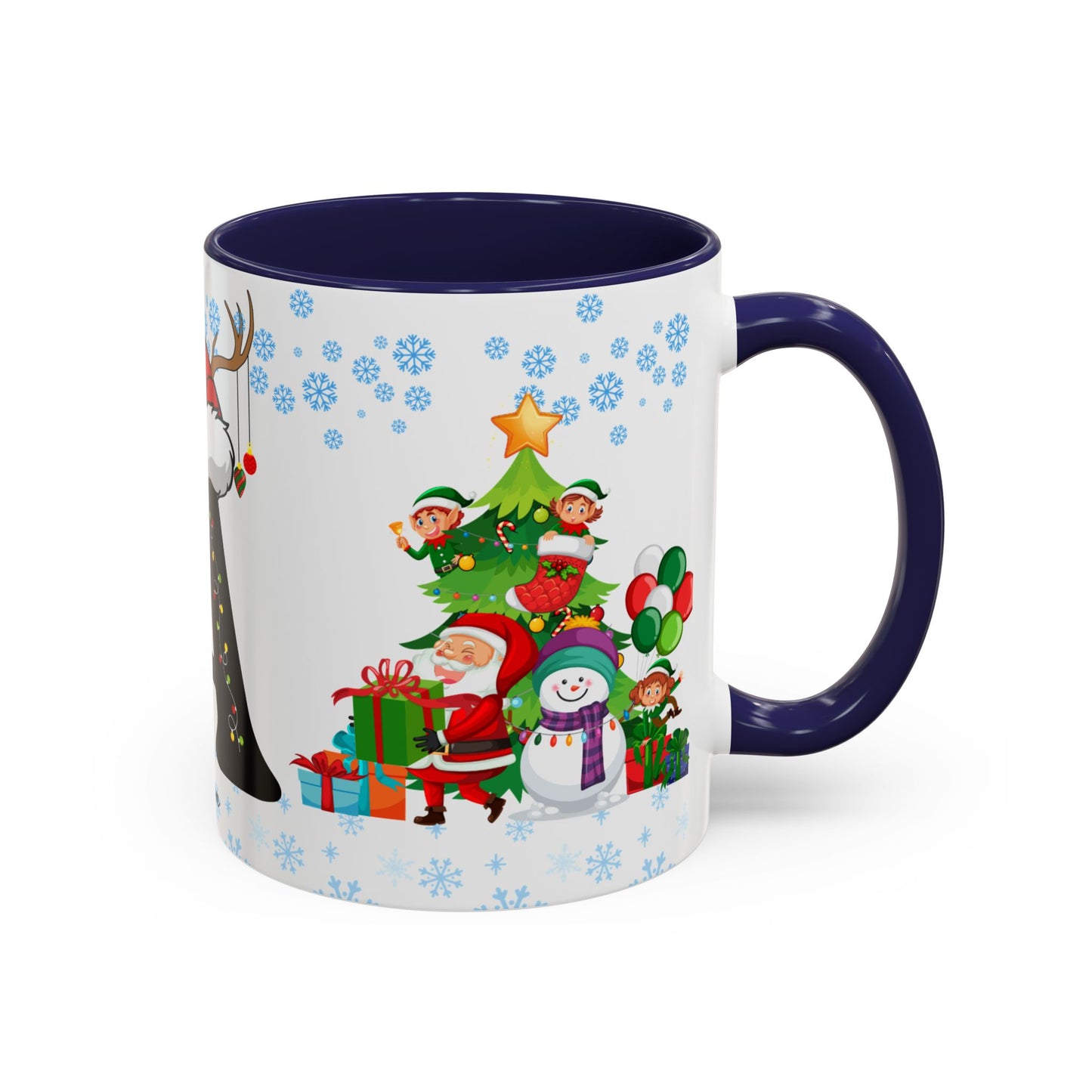 Christmas Letter A for Aaron, Customizable - Accent Coffee Mug (11, 15oz)