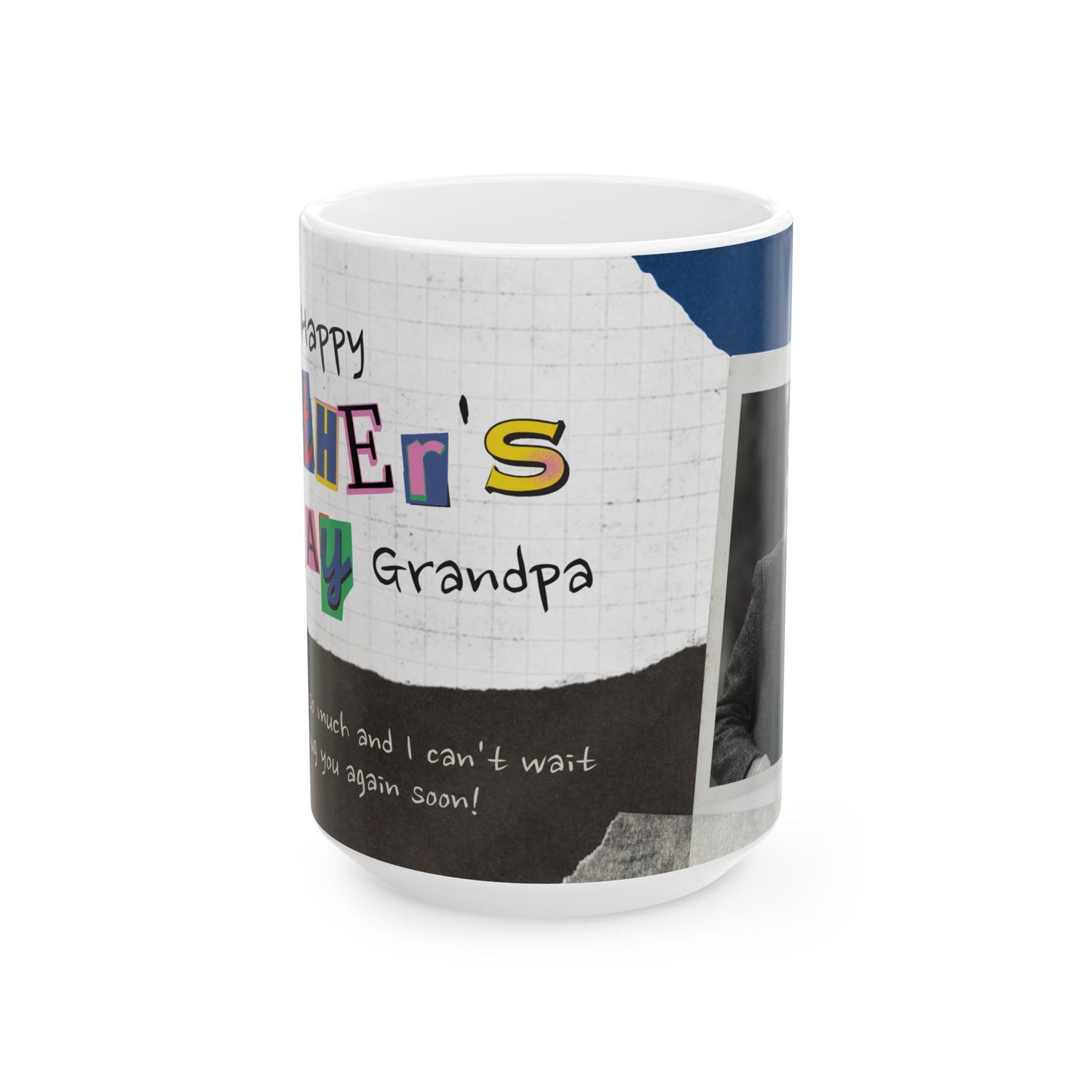Personalized Father's Day Mug, Custom Ceramic Gifts for Grandpa, Unique Coffee Cup - 14064
