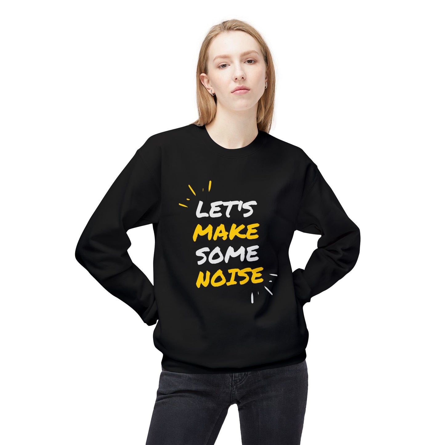 Music, Let's Make Some Noise - Unisex Midweight Softstyle Fleece Crewneck Sweatshirt - 11249