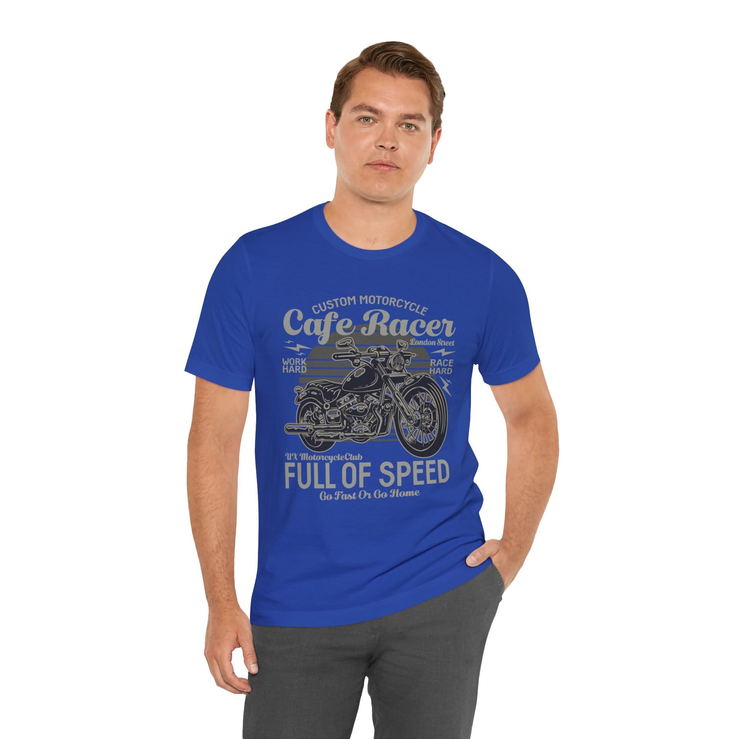 Custom Motorcycle, Cafe Racer - Unisex Jersey Short Sleeve Tee