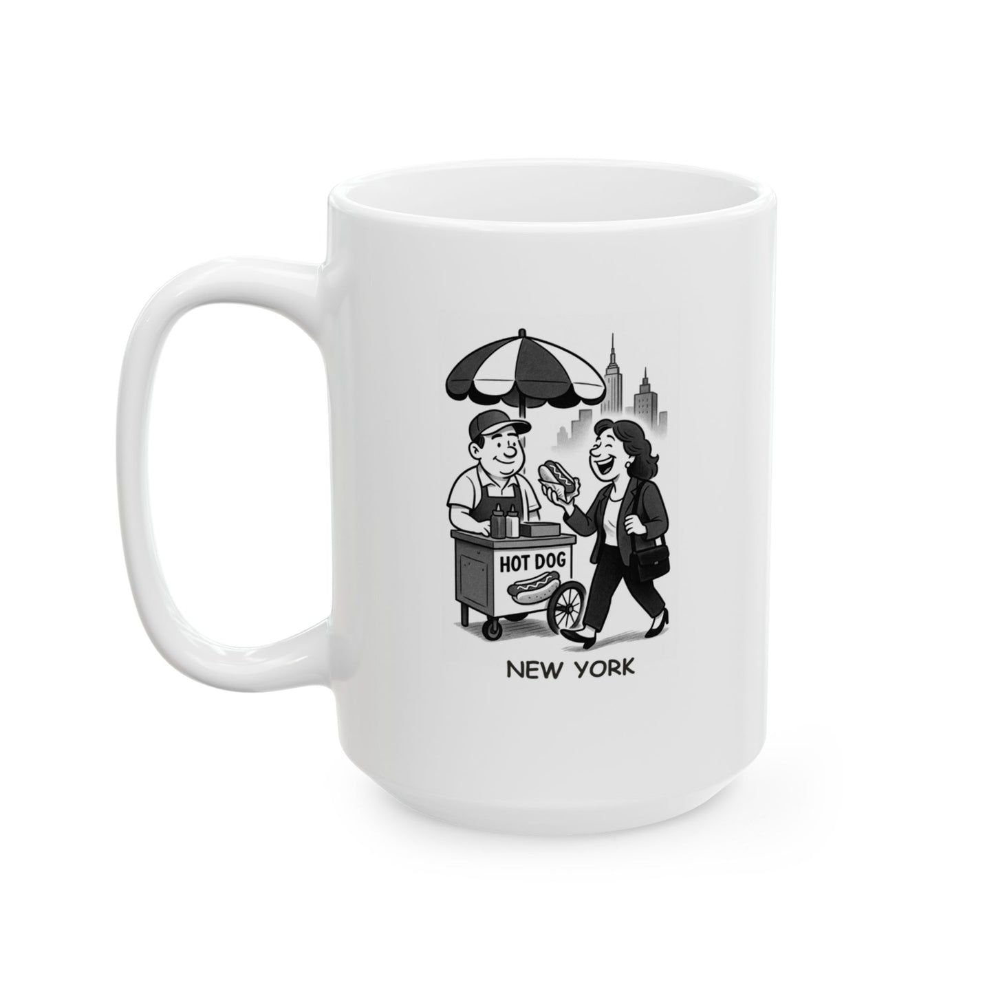 "New York: Where ‘street food’ is a five-star meal wrapped in foil." Ceramic Mug - 12859