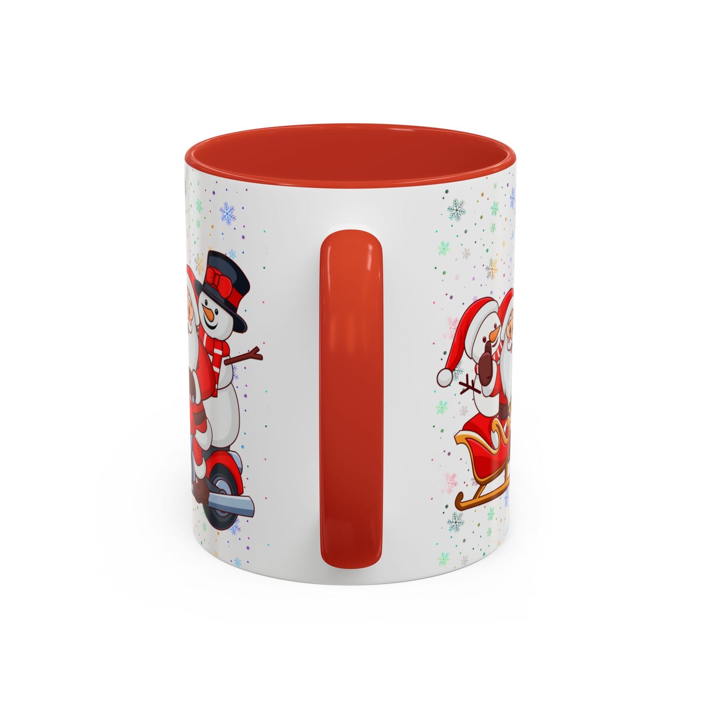 Christmas Party, Santa, Snowman & Reindeer - Accent Coffee Mug (11, 15oz) - 10427