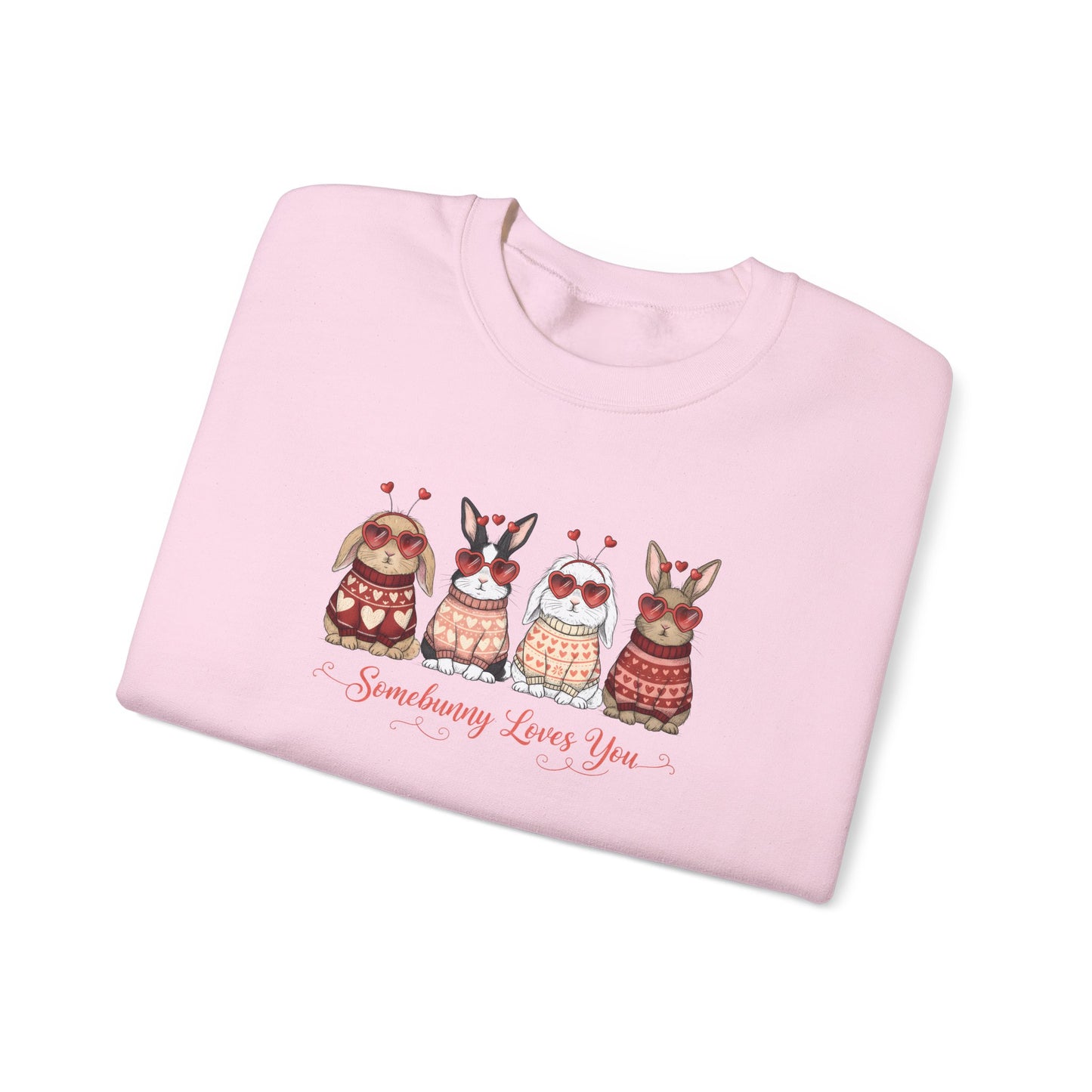 Some Bunny Loves You Sweatshirt – Cute Valentine Bunny Crewneck, Funny Romantic Gift for Her or Him  - 14782