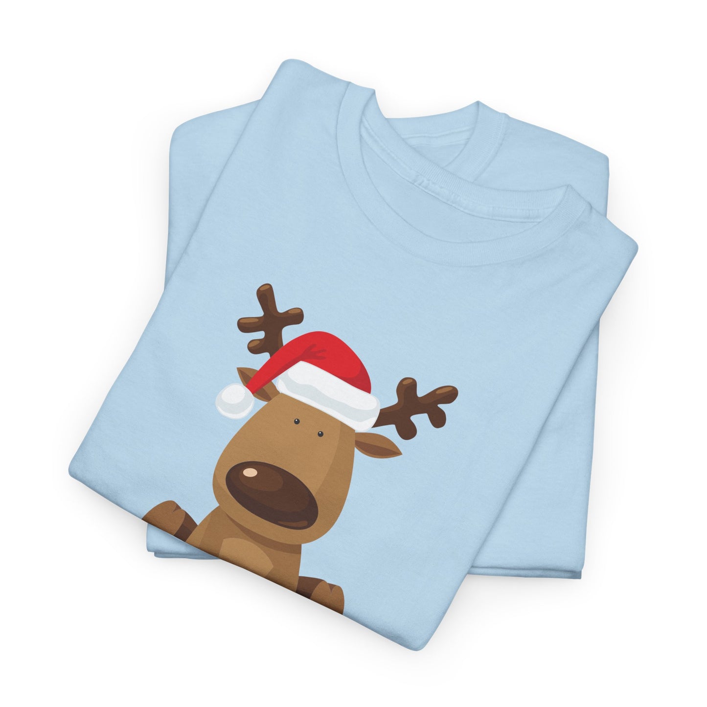 Reindeer: Merry Christmas - Unisex Heavy Cotton Tee