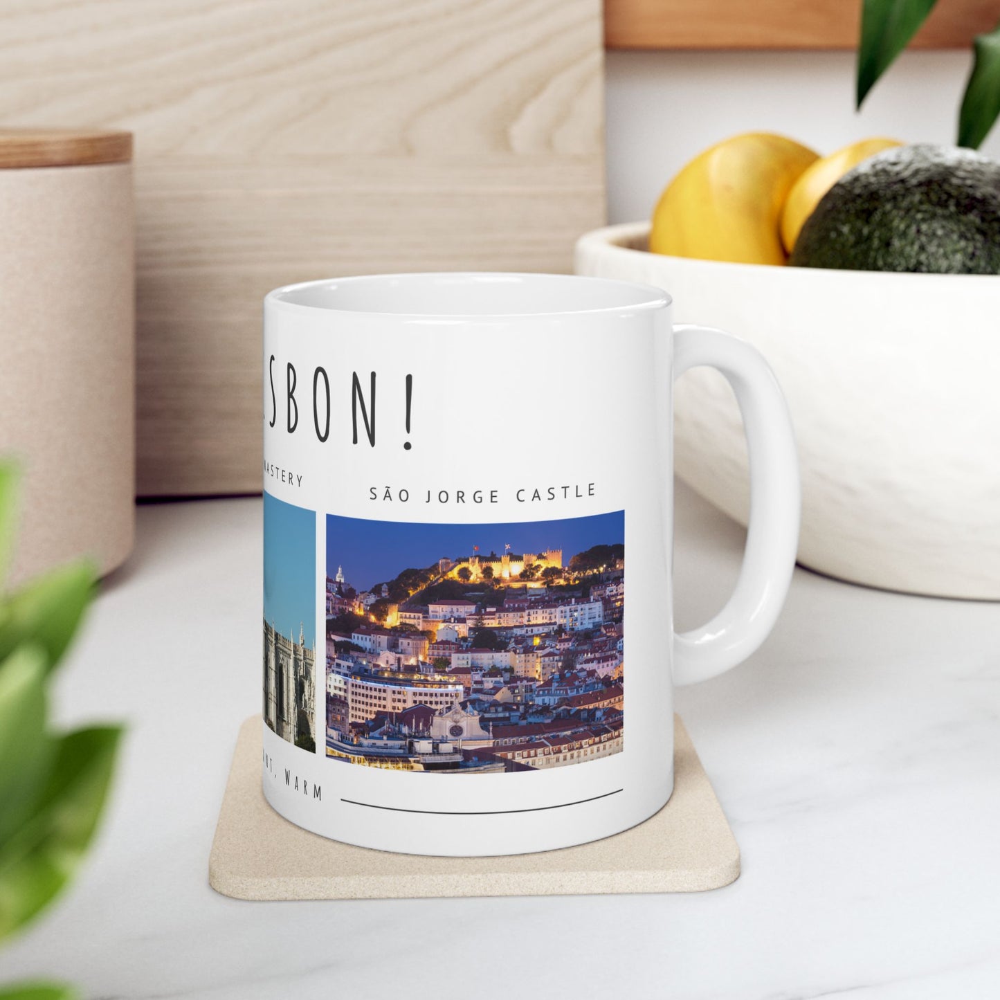 Hello Lisbon! Ceramic Mug - 11oz & 15oz, Perfect Souvenir for Travelers - 12089