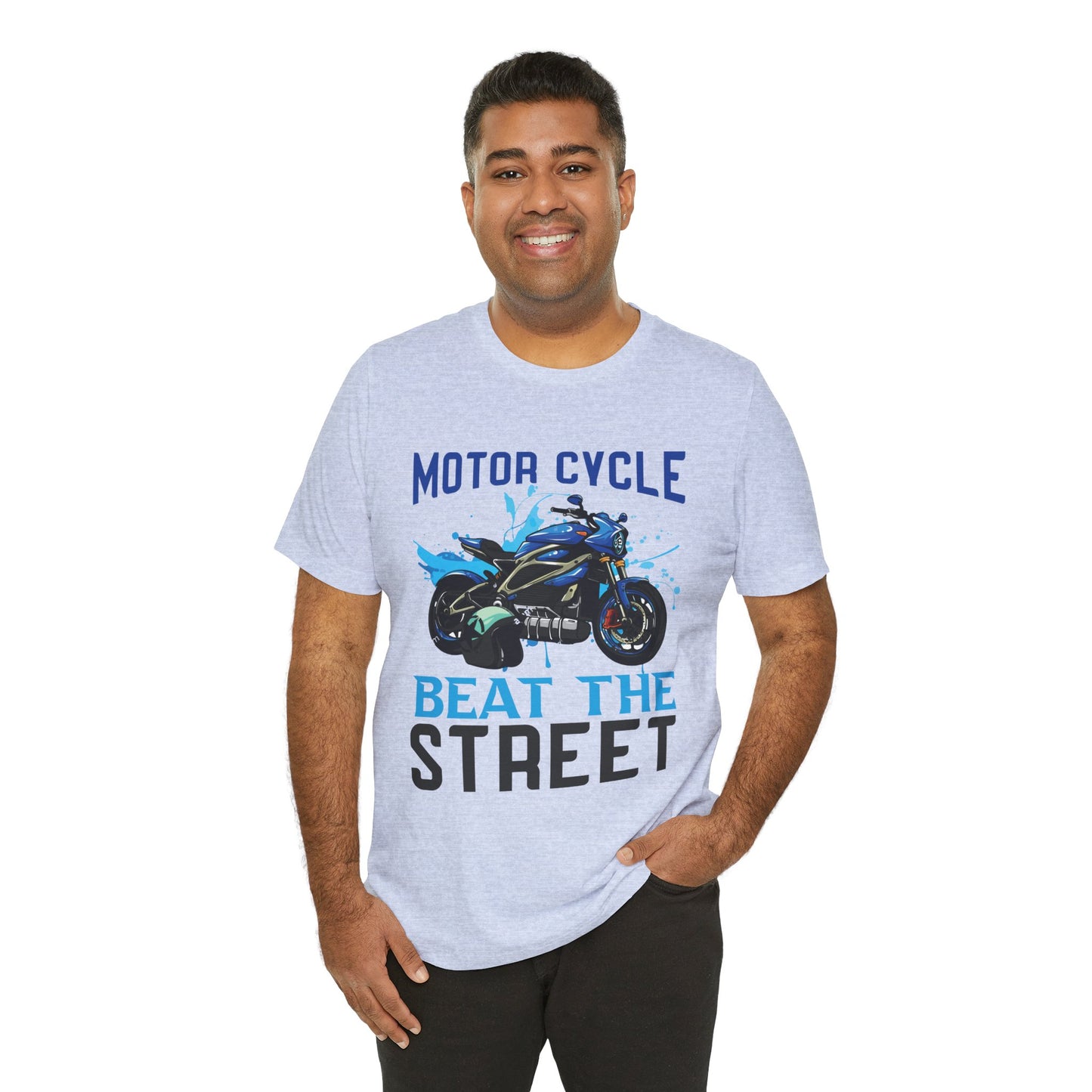 Motorcycle, Beat The Street - Unisex Jersey Short Sleeve Tee - 13596