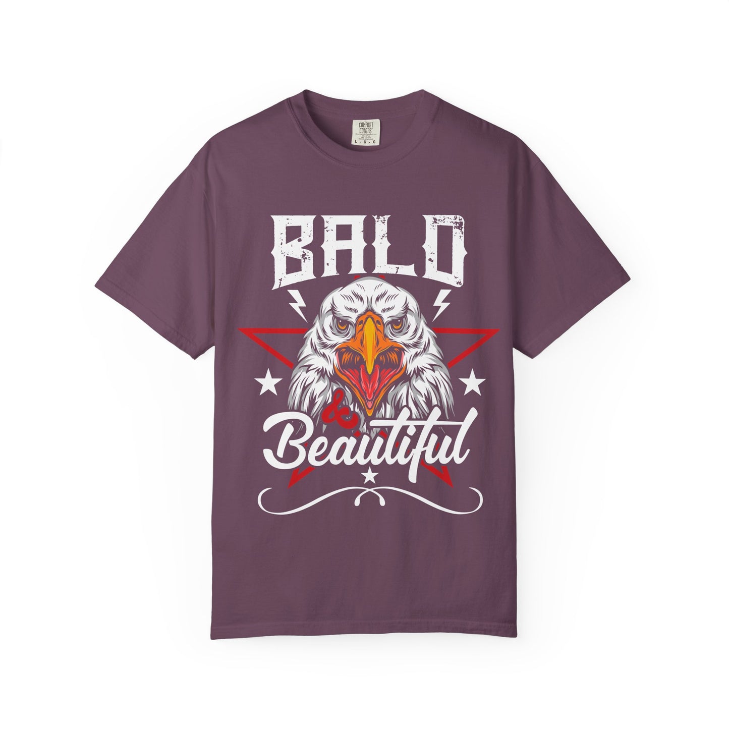 American Eagle, Bald is Beautiful T-Shirt, Unisex Garment-Dyed Tee - 13491