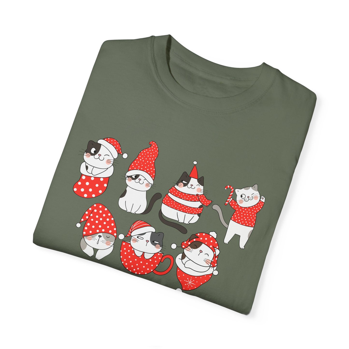 Christmas Cats - Unisex Garment-Dyed T-shirt - 10077