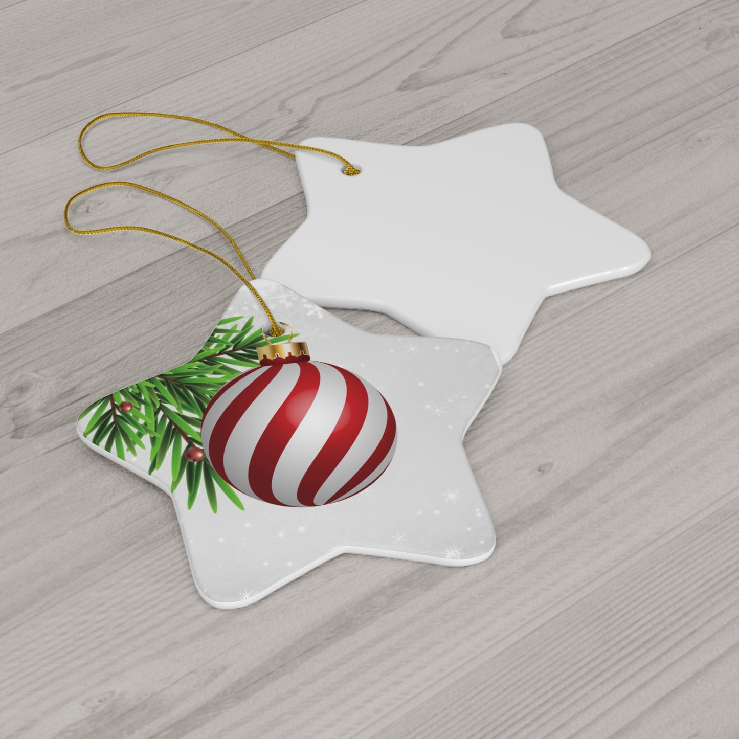 Holiday Cheer - Ceramic Ornament, 4 Shapes