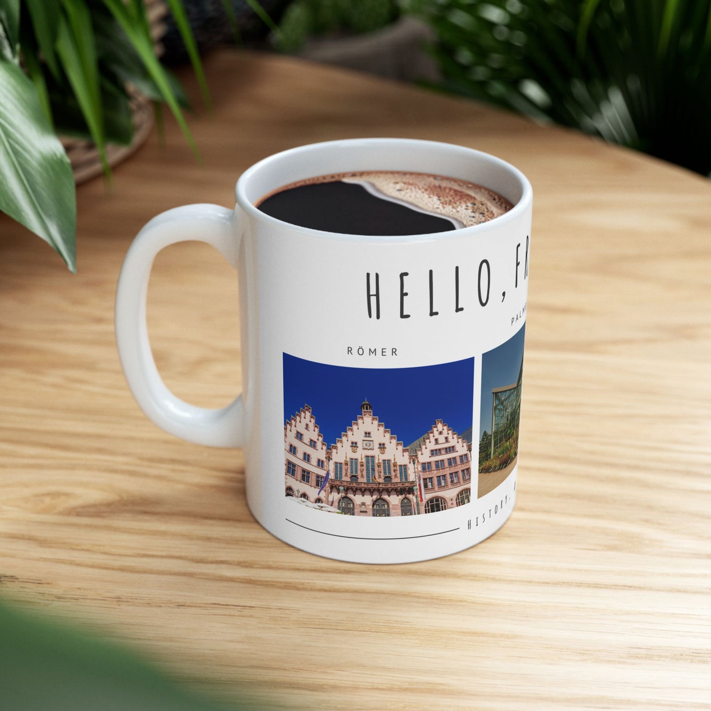 Hello, Frankfurt! Ceramic Mug - 11oz/15oz - Perfect Gift for Travel Lovers - 12172
