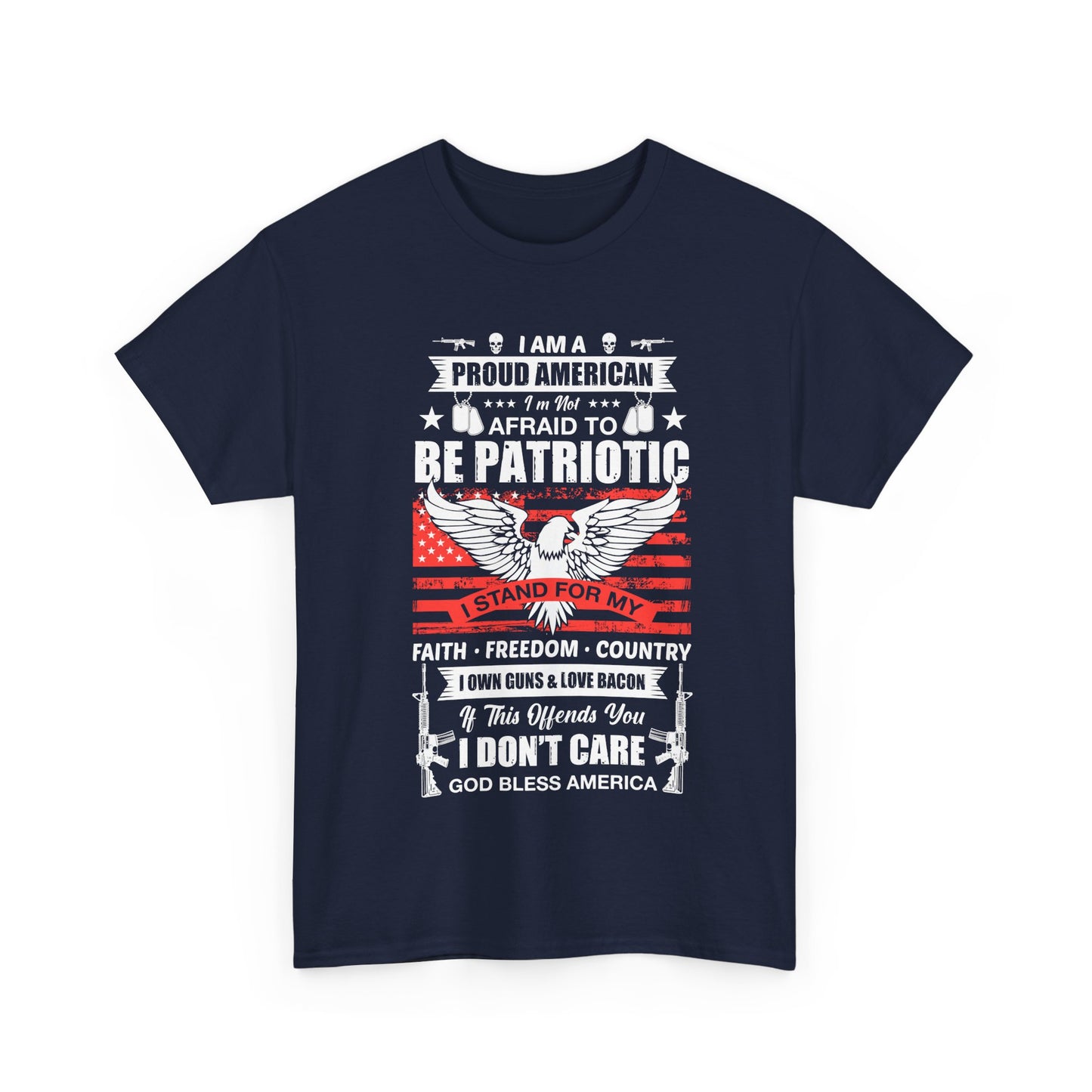 Unisex Patriotic Tee - Proud American T-Shirt, 4th of July Gift, Freedom Shirt, Memorial Day Apparel, Casual Wear - 13789