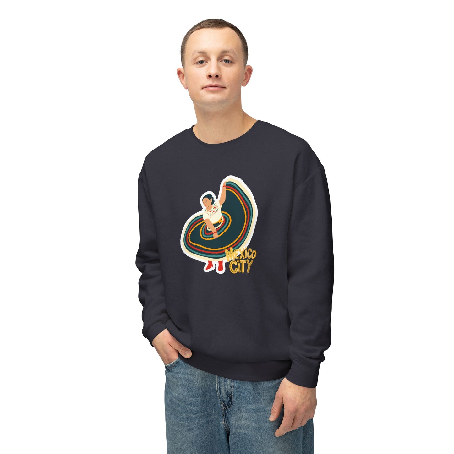Mexico City Unisex Lightweight Crewneck Sweatshirt -12123