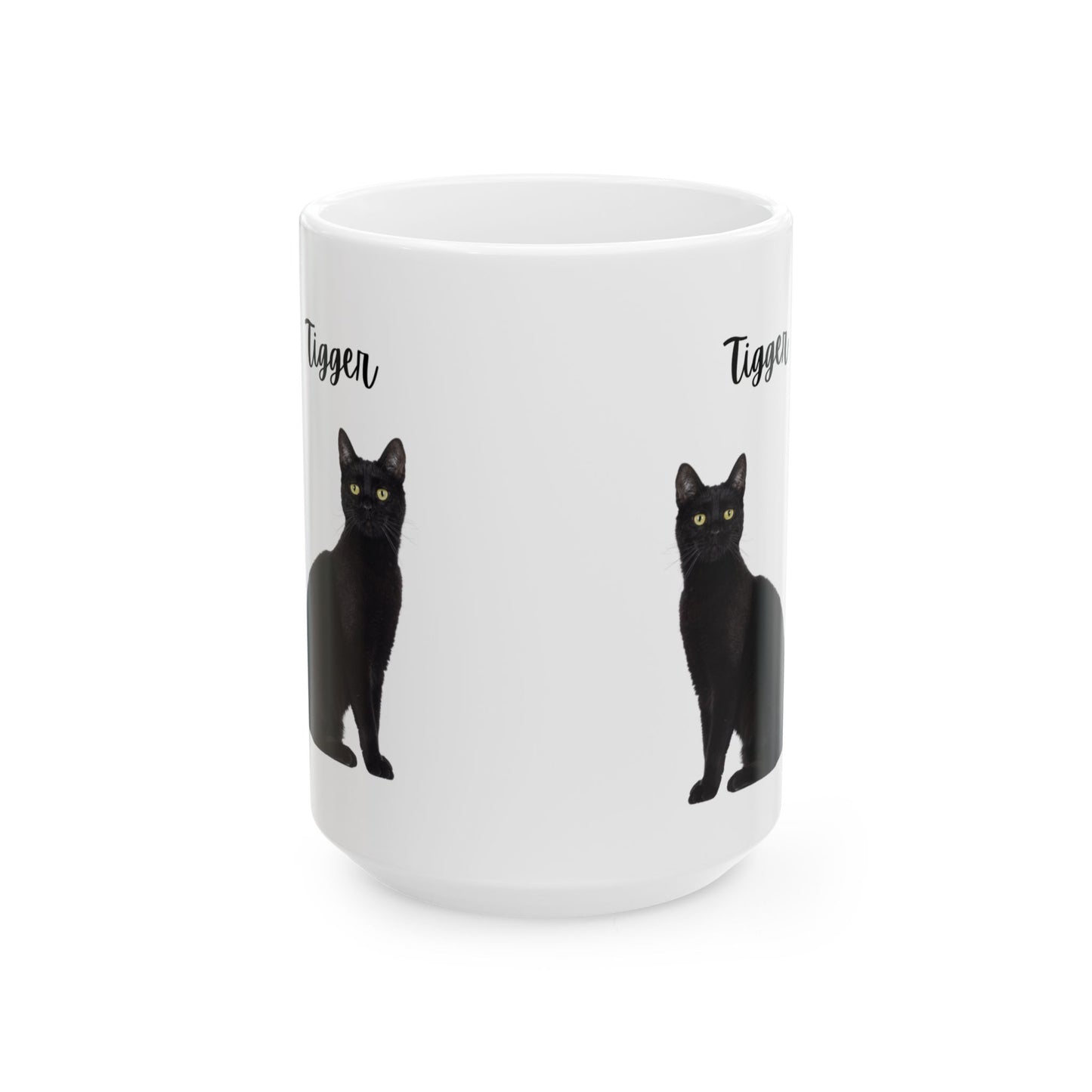 Black Cat Ceramic Mug - Perfect Gift for Cat Lovers, Cute Pet Mug, Funny Kitchen Decor, Coffee Lovers' Favorite - 14197