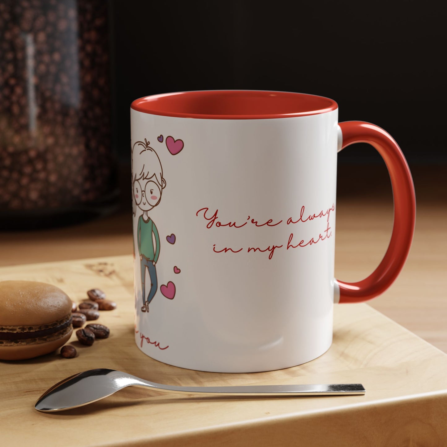 Cute Couple, Love You - Accent Coffee Mug (11, 15oz) - 11472