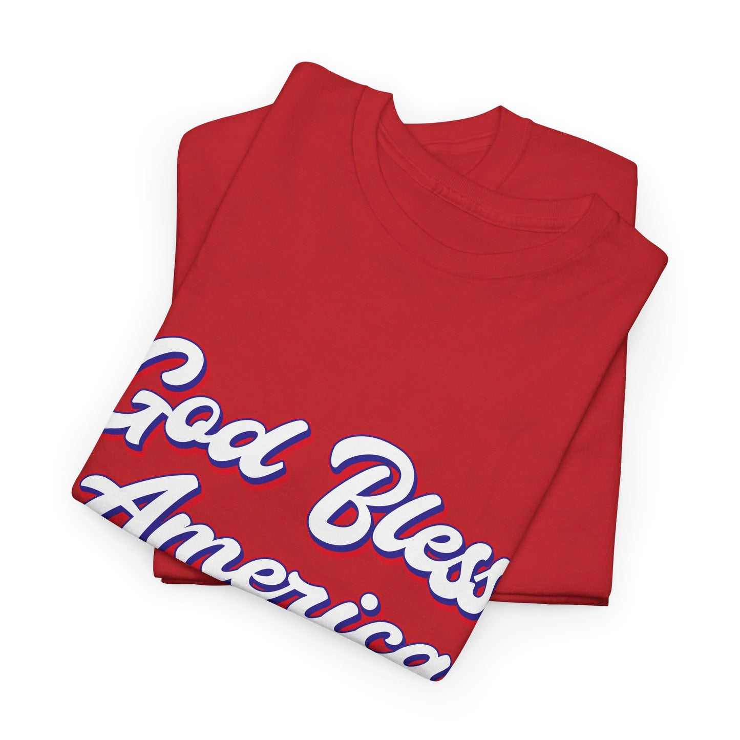 God Bless America Unisex Heavy Cotton Tee | Patriotic Shirt, American Pride Apparel, 4th of July Outfit, Gift for Veterans, Summer - 13655