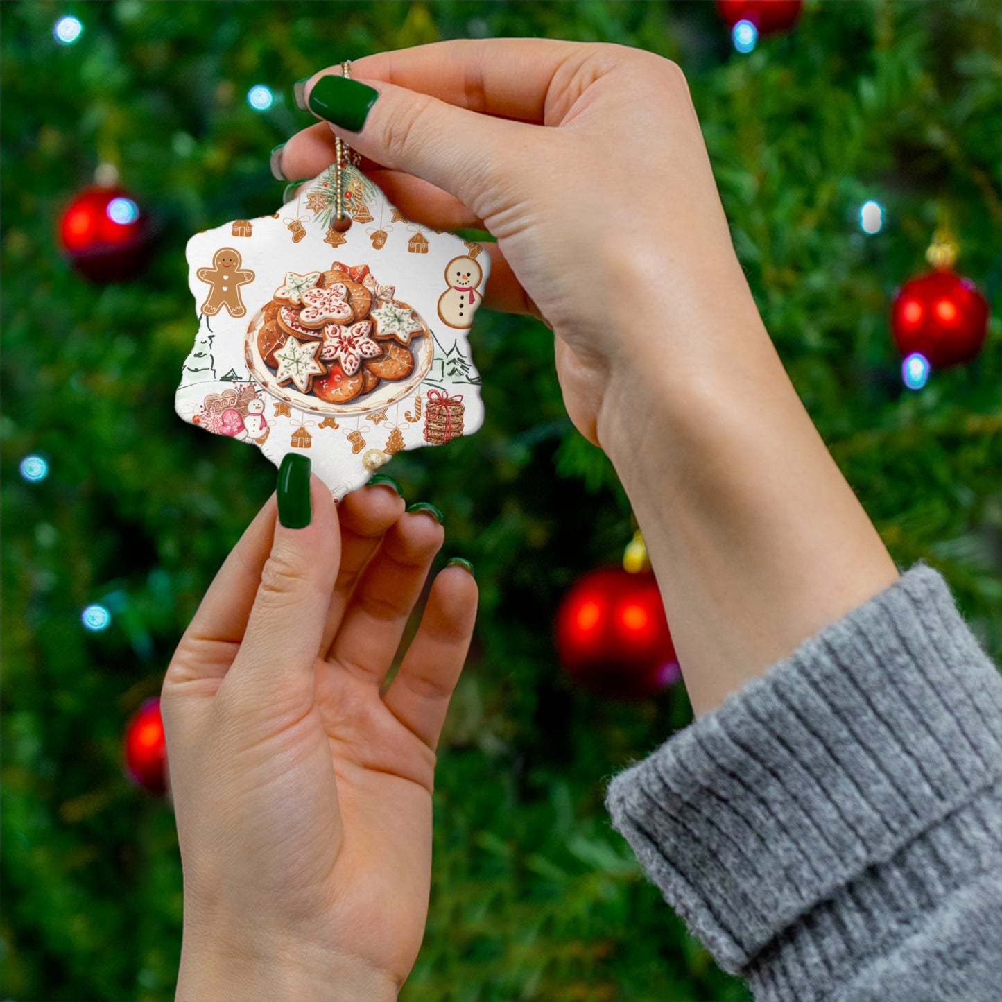 Christmas Cookies - Ceramic Ornament, 4 Shapes