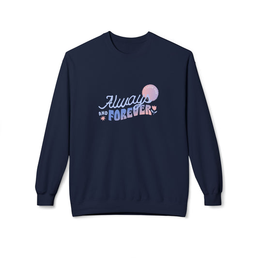 Valentine's Always & Forever - Unisex Midweight Softstyle Fleece Crewneck Sweatshirt - 11388