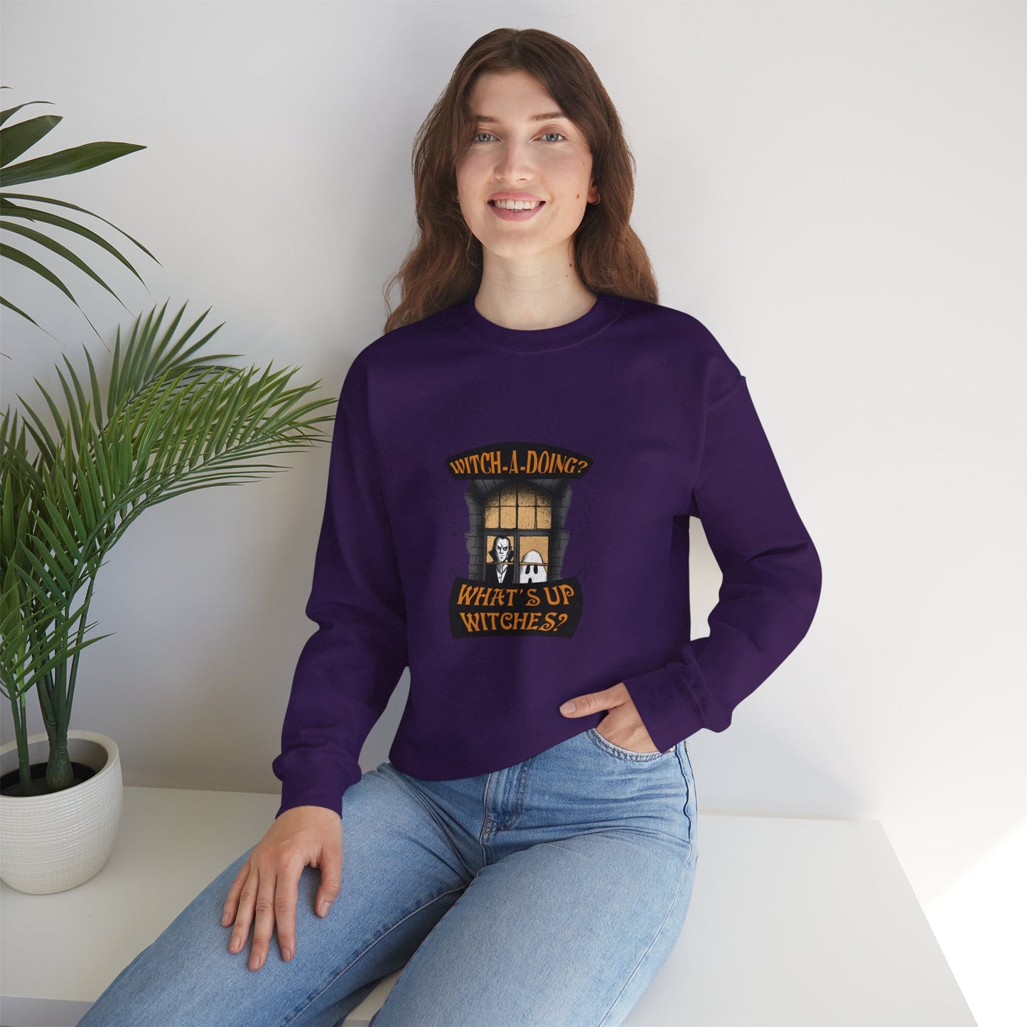 What's Up Witches? - Unisex Heavy Blend™ Crewneck Sweatshirt