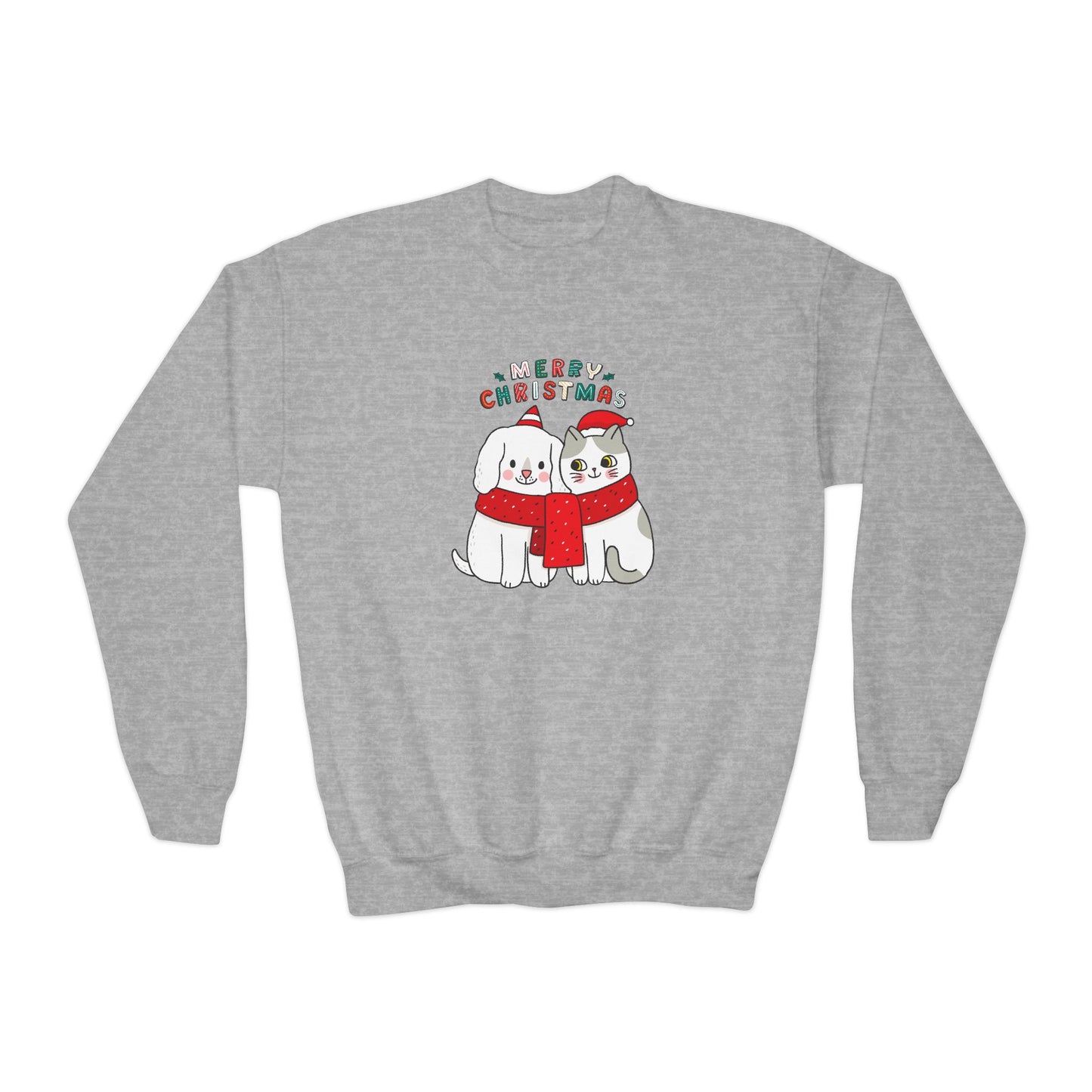 Two Cats, Merry Christmas - Youth Crewneck Sweatshirt - 10272