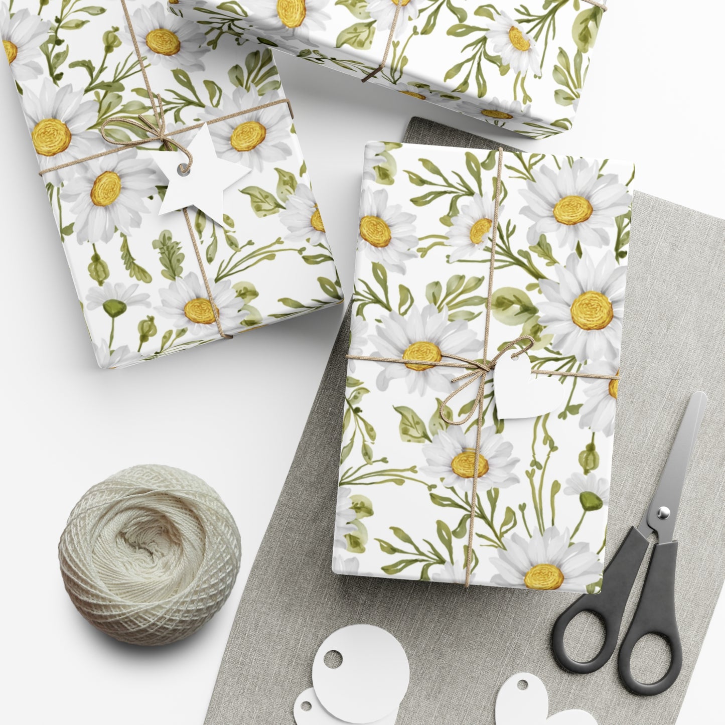 White Flowers - Gift Wrap Papers - 10252