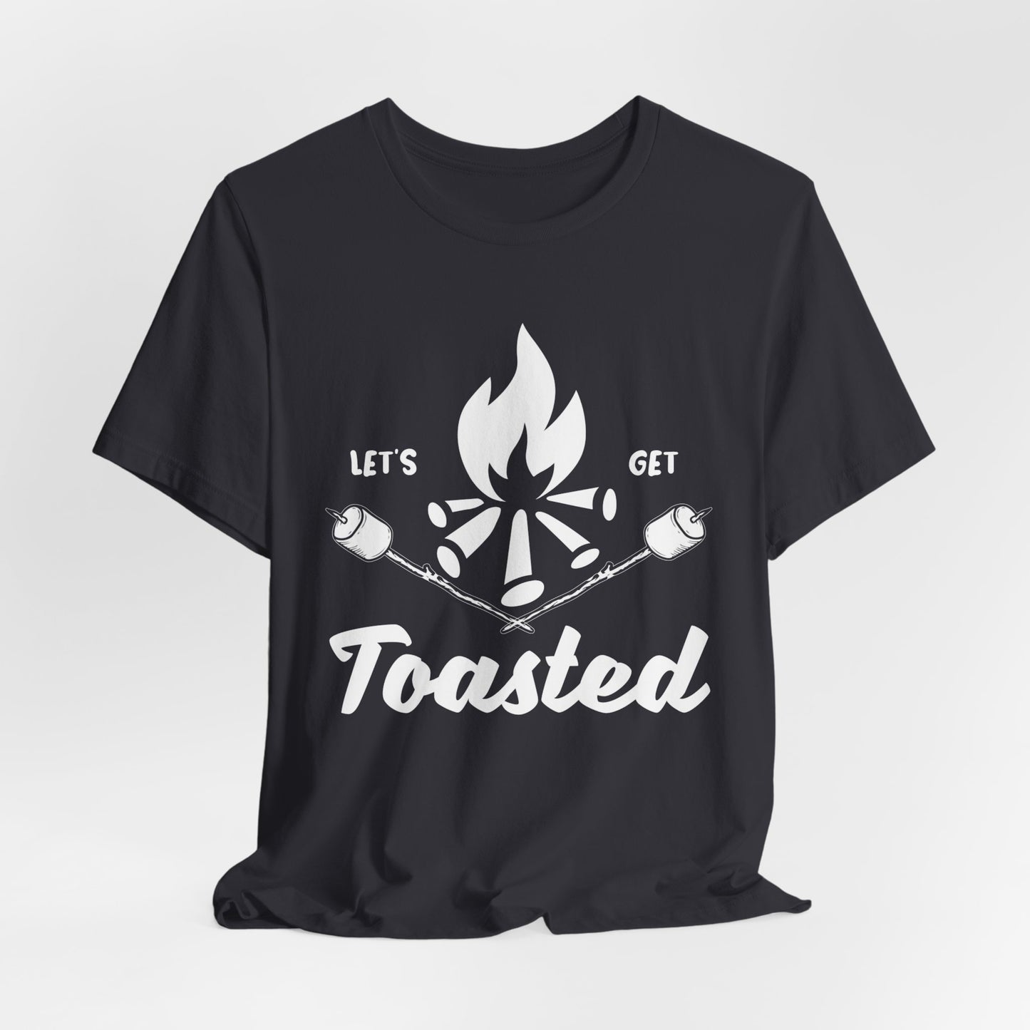 Camping: Let's Get Toasted - Unisex Jersey Short Sleeve Tee