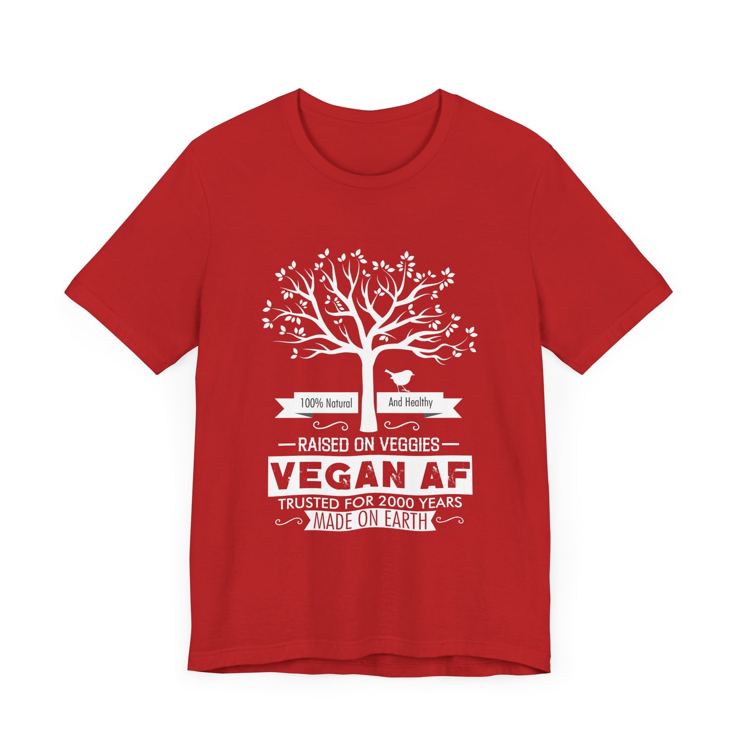 Vegan: 100% Natural And Healthy, Raised By Veggies - Unisex Jersey Short Sleeve Tee - 12396
