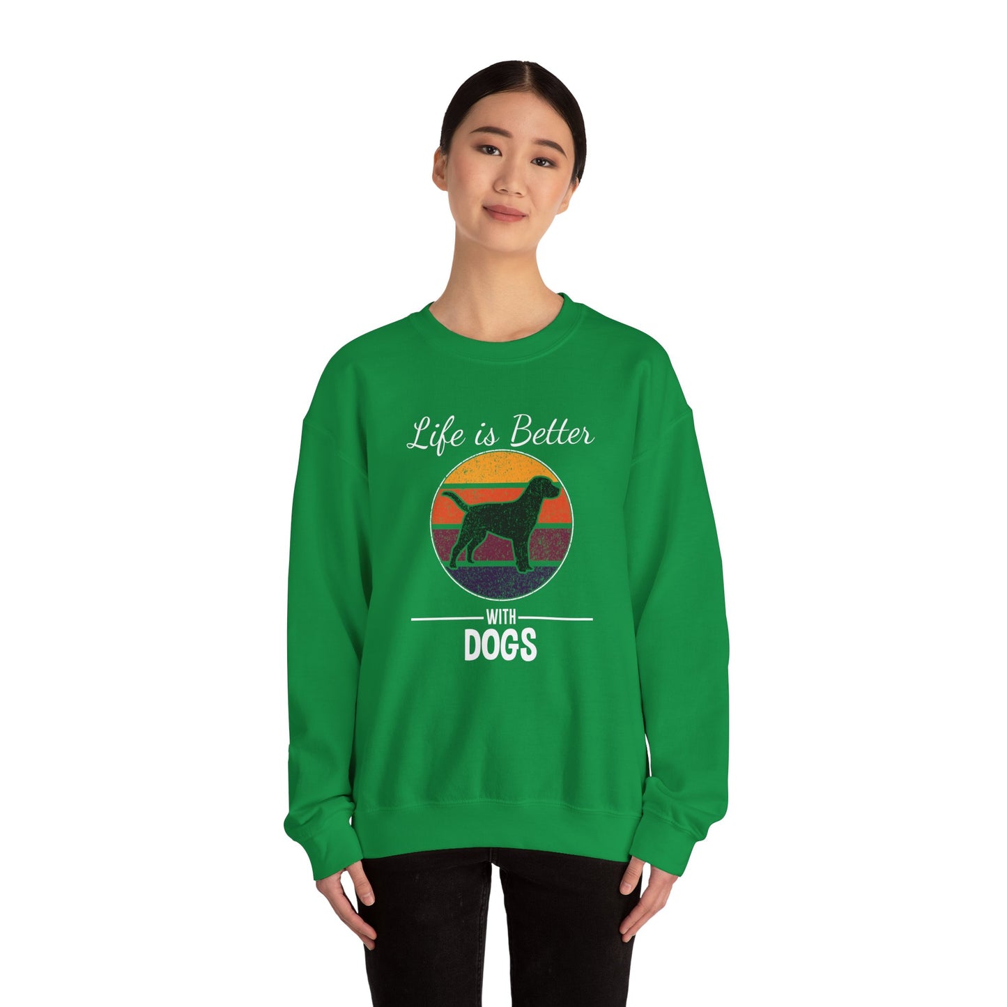 Life is Better With Dogs - Unisex Heavy Blend™ Crewneck Sweatshirt