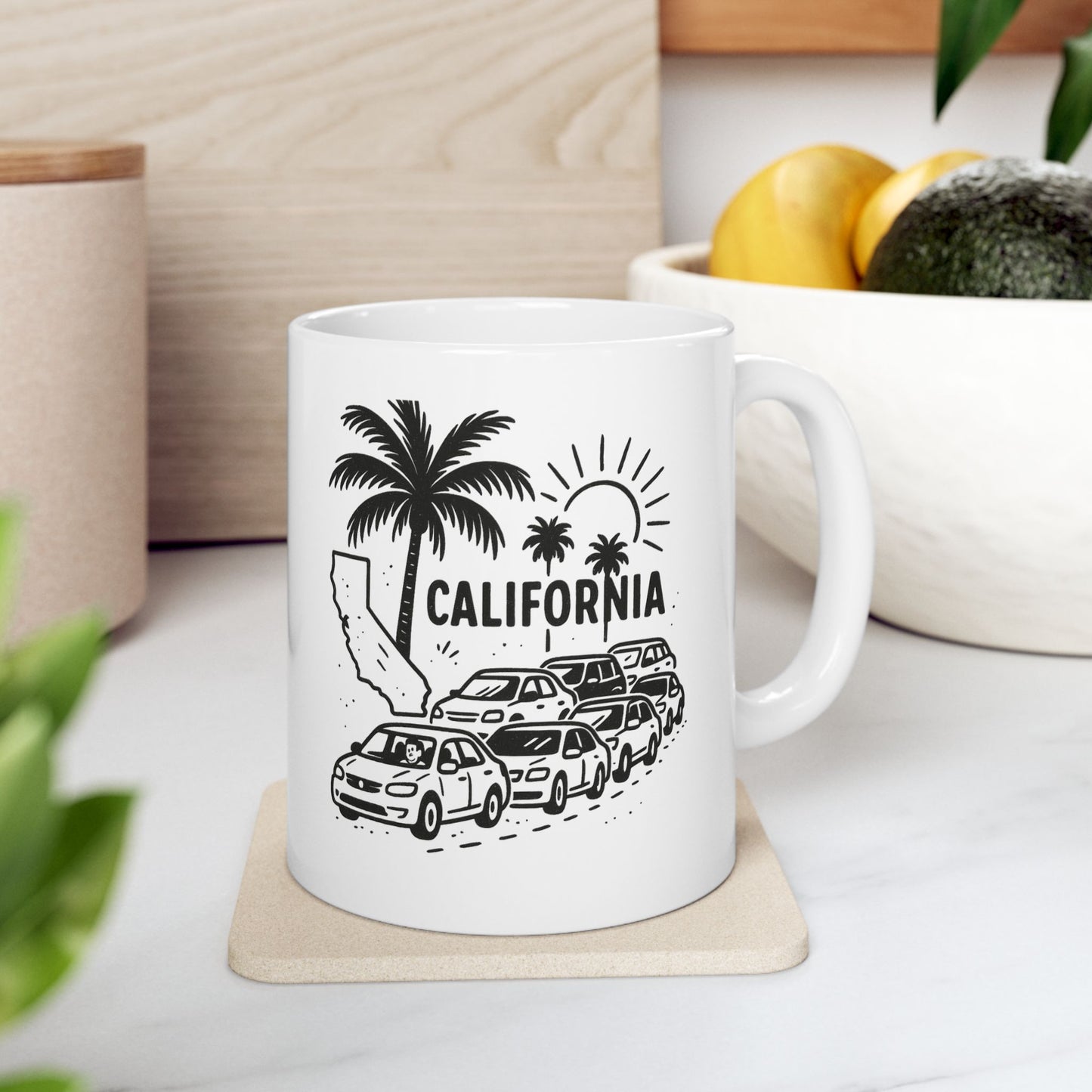 "Living the dream… if the dream includes traffic." Ceramic Mug -  11oz & 15oz - 12721