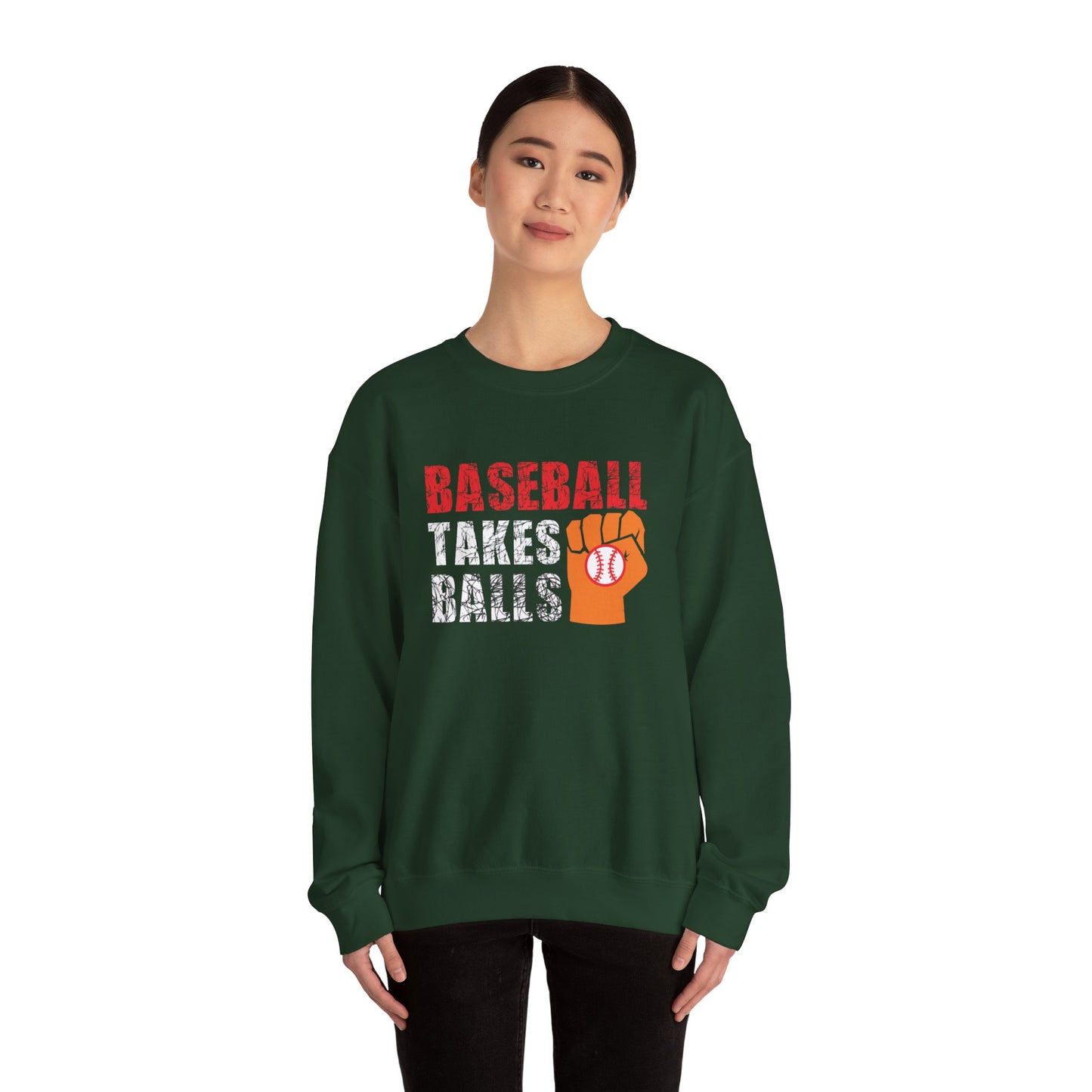 Baseball Takes Balls - Unisex Heavy Blend™ Crewneck Sweatshirt